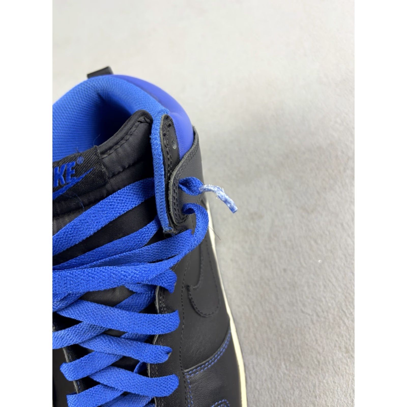 Nike Nike Dunk High Black Blue Sneakers 2008 Men US 12 Leather Rubber High Top 317982-003 Size US 12 / EU 45 - 7 Thumbnail