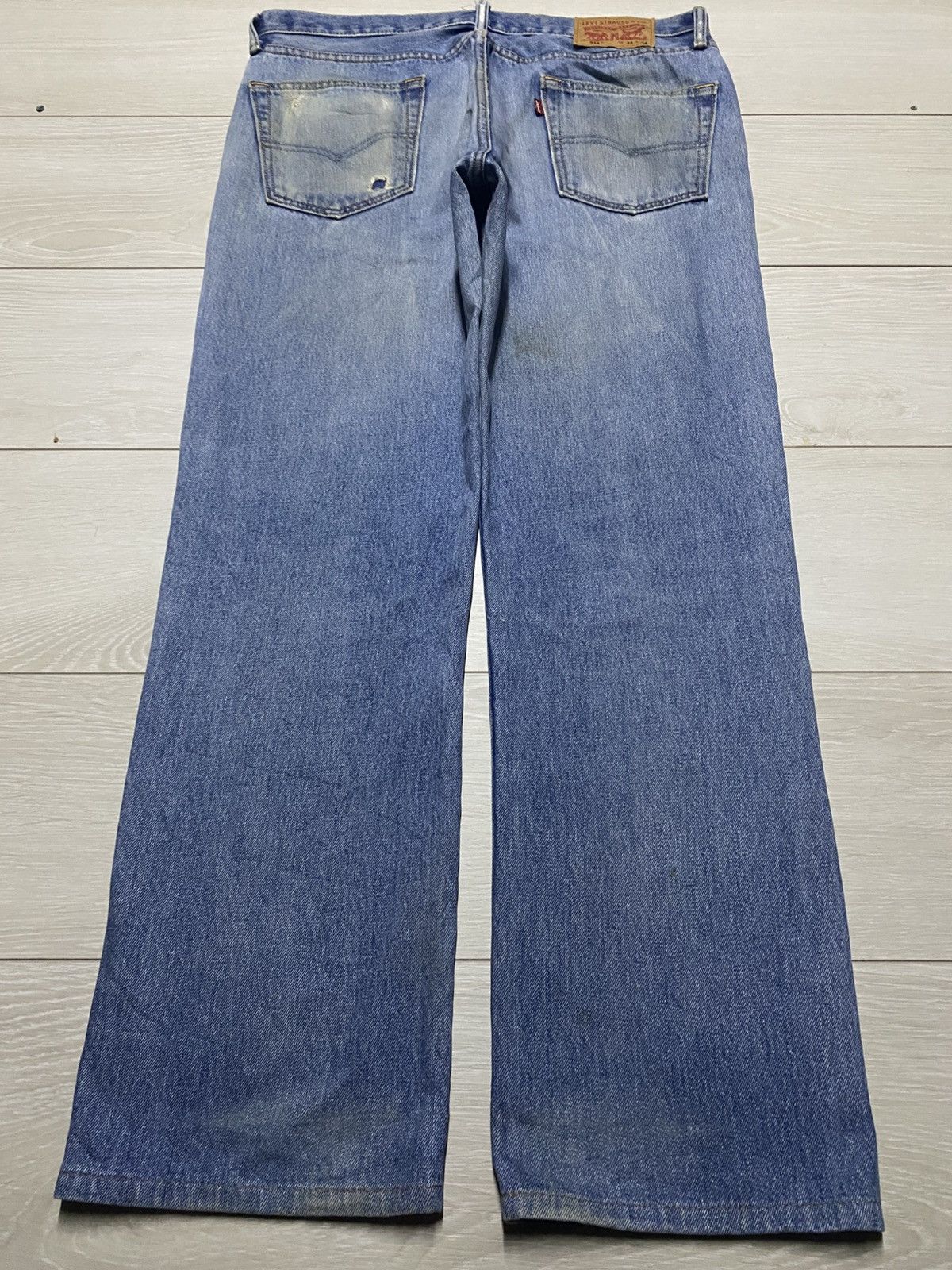Levi's Vintage Levis 514 light Wash Faded Distressed Jeans Size US 36 / EU 52 - 2 Thumbnail