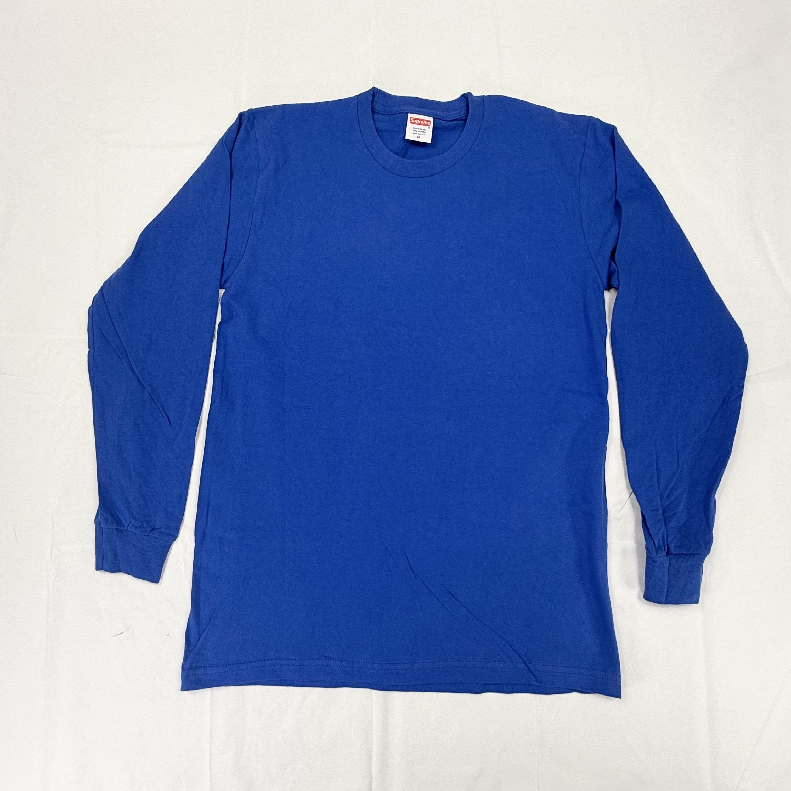 Supreme Supreme Long Sleeve Blank T-Shirt Royal Blue Mens Size US M / EU 48-50 / 2 - 1 Thumbnail
