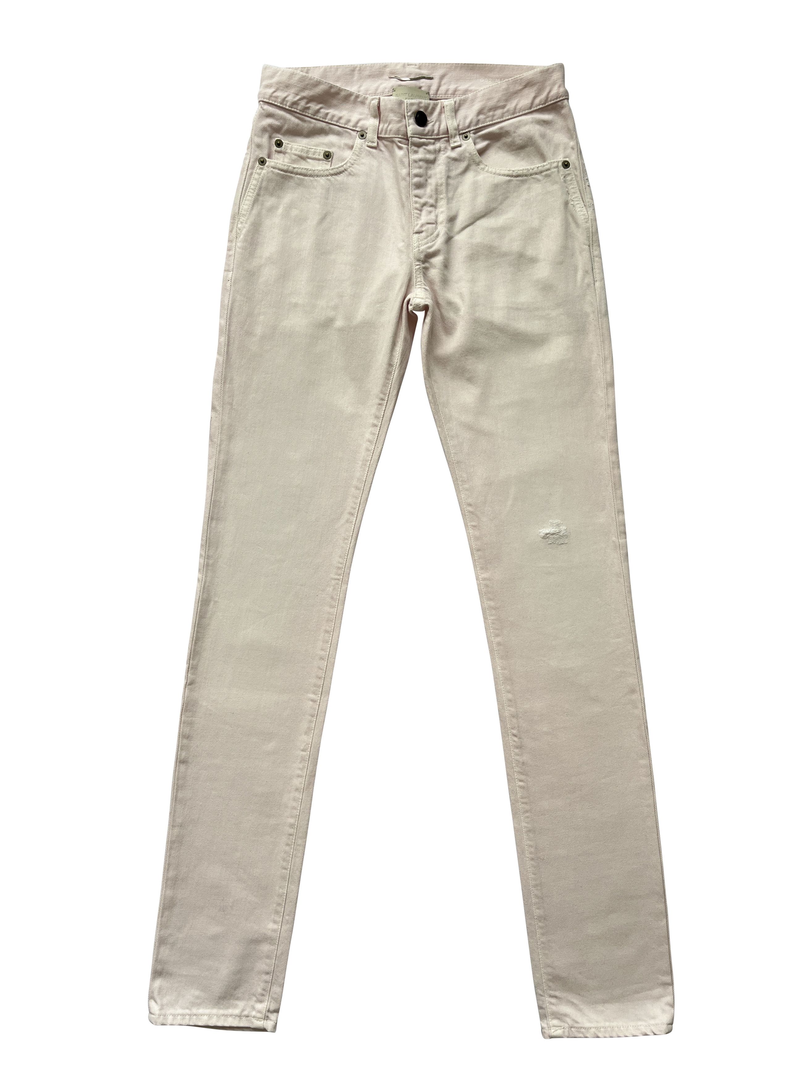 Saint Laurent Paris ⚡️QUICK SALE⚡️2017 Saint Laurent D02 Pink Skinny Denim Jeans Size US 27 - 1 Thumbnail