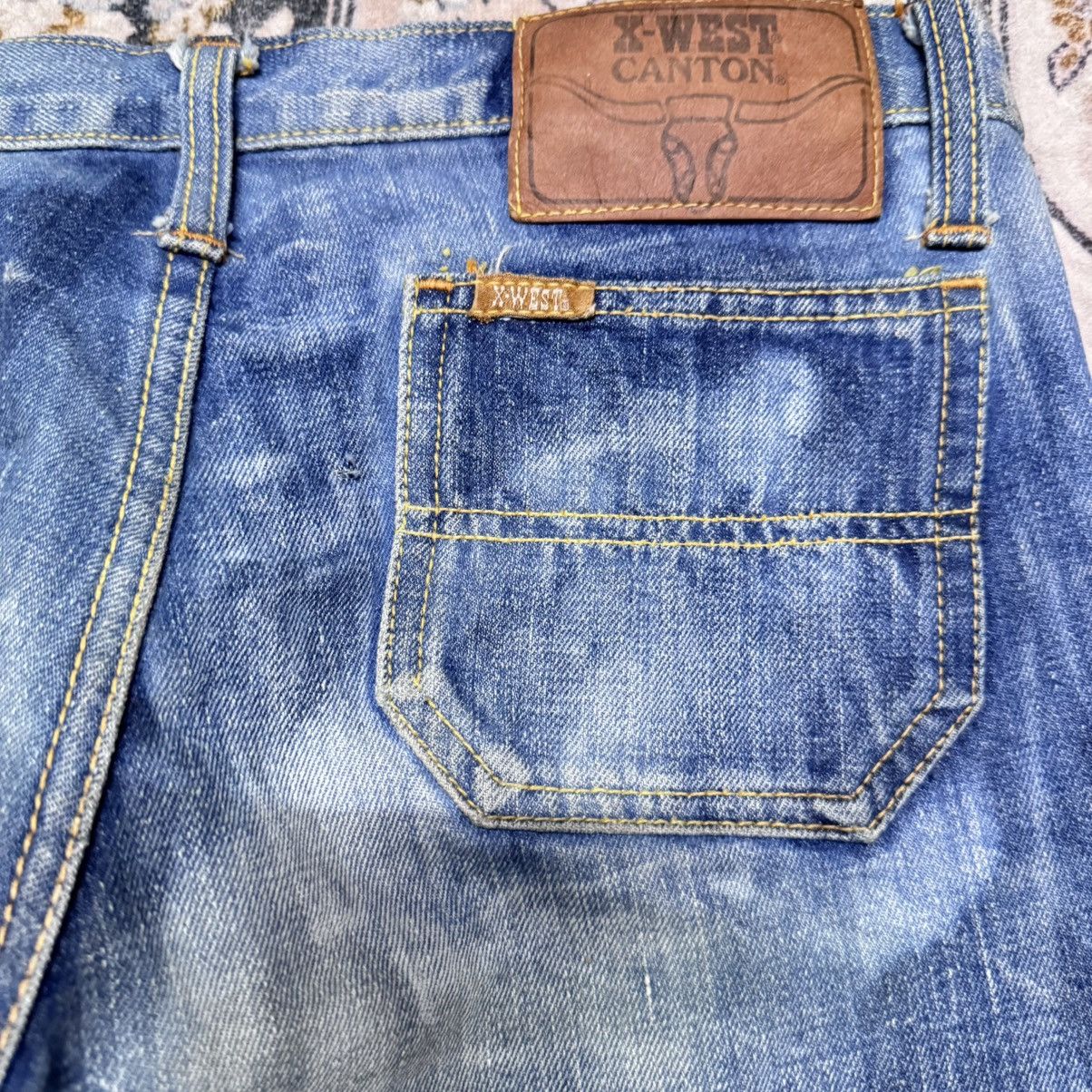 Vintage Vintage X-West Canton Denim Bell Bottom Jeans Size US 30 / EU 46 - 11 Thumbnail