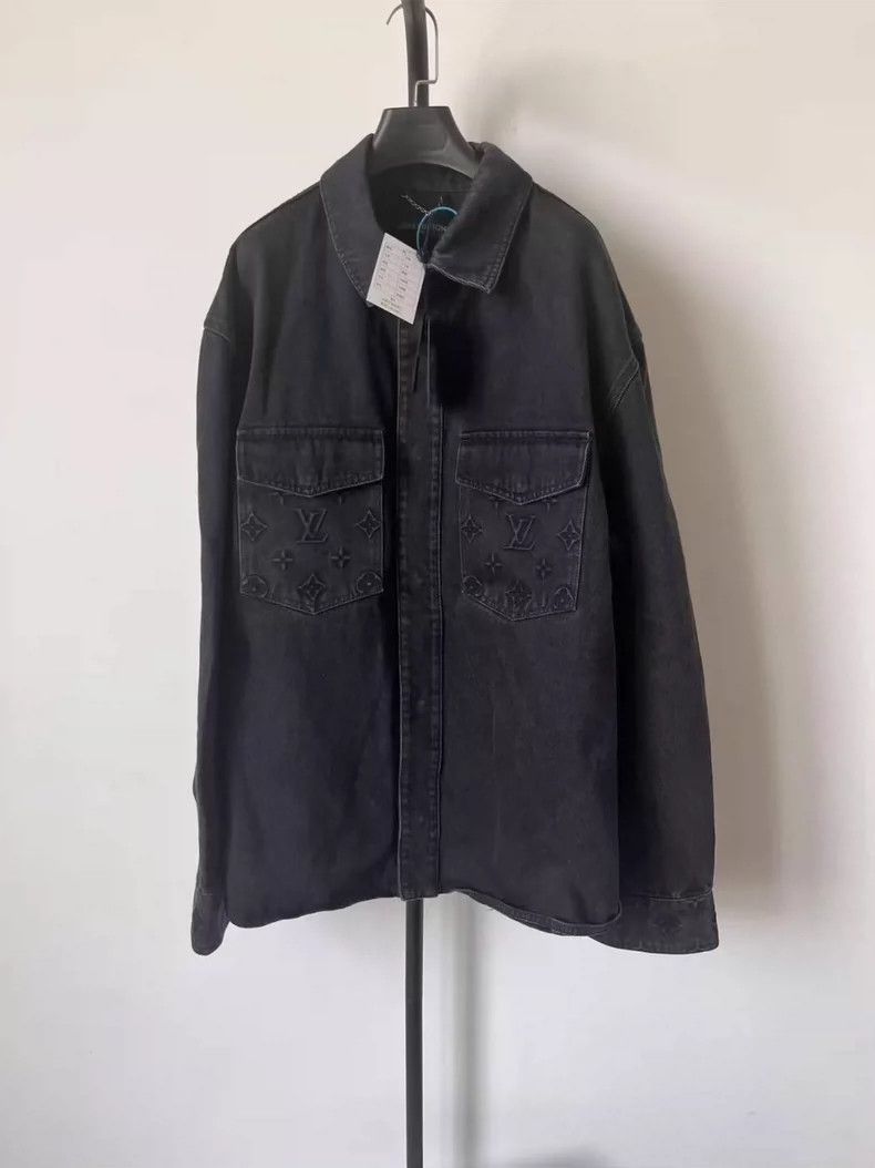 Louis Vuitton Louis Vuitton Washed Logo embossed denim jacket Size US XL / EU 56 / 4 - 1 Thumbnail