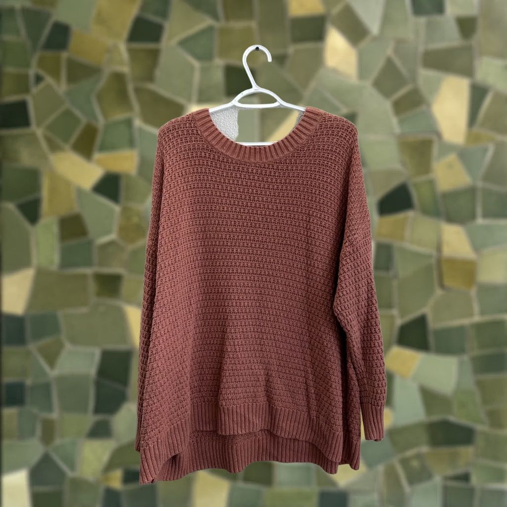 Old Navy Old Navy Sweater Women's 2X Knit Orange Long Sleeve Tunic Shaped Crew Neck Pullover Casual Knitwear Size XXL / US 16-18 / IT 52-54 - 1 Thumbnail