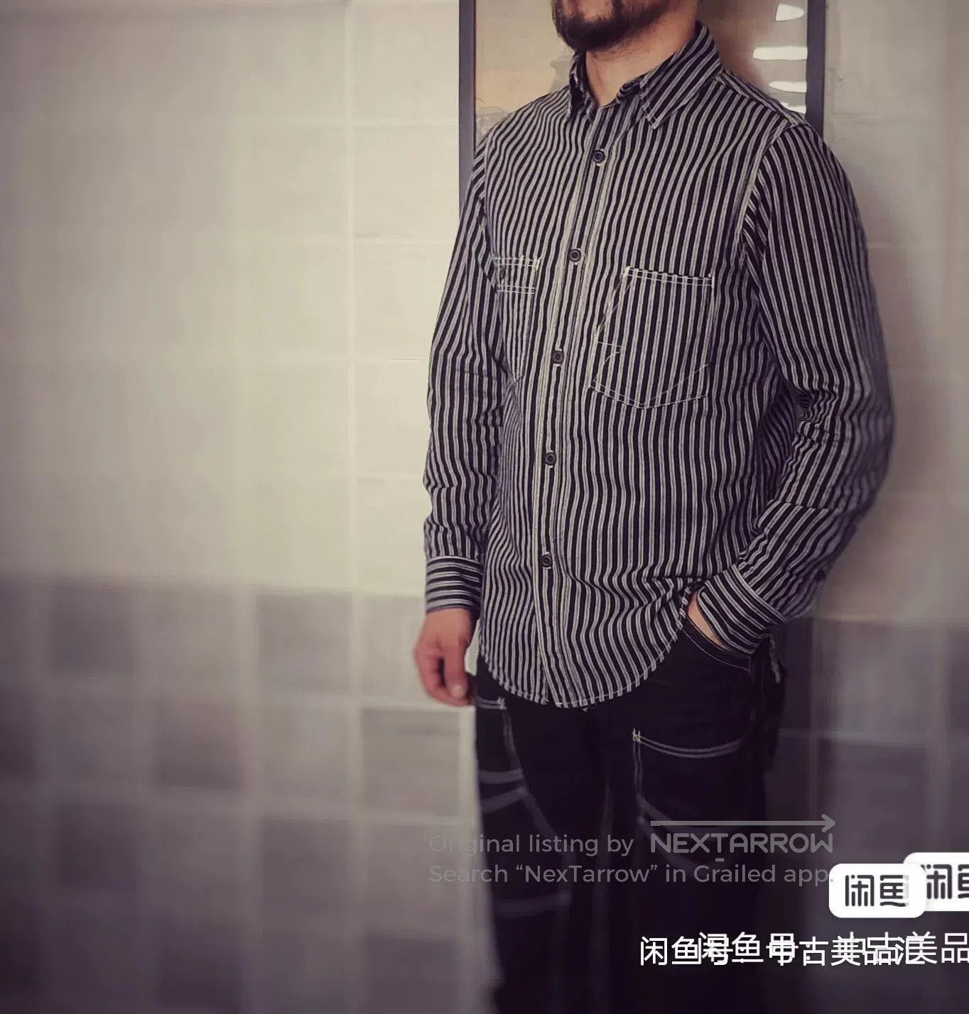 Freewheelers Early Limited Edition Striped Shirt. Size US M / EU 48-50 / 2 - 9 Thumbnail