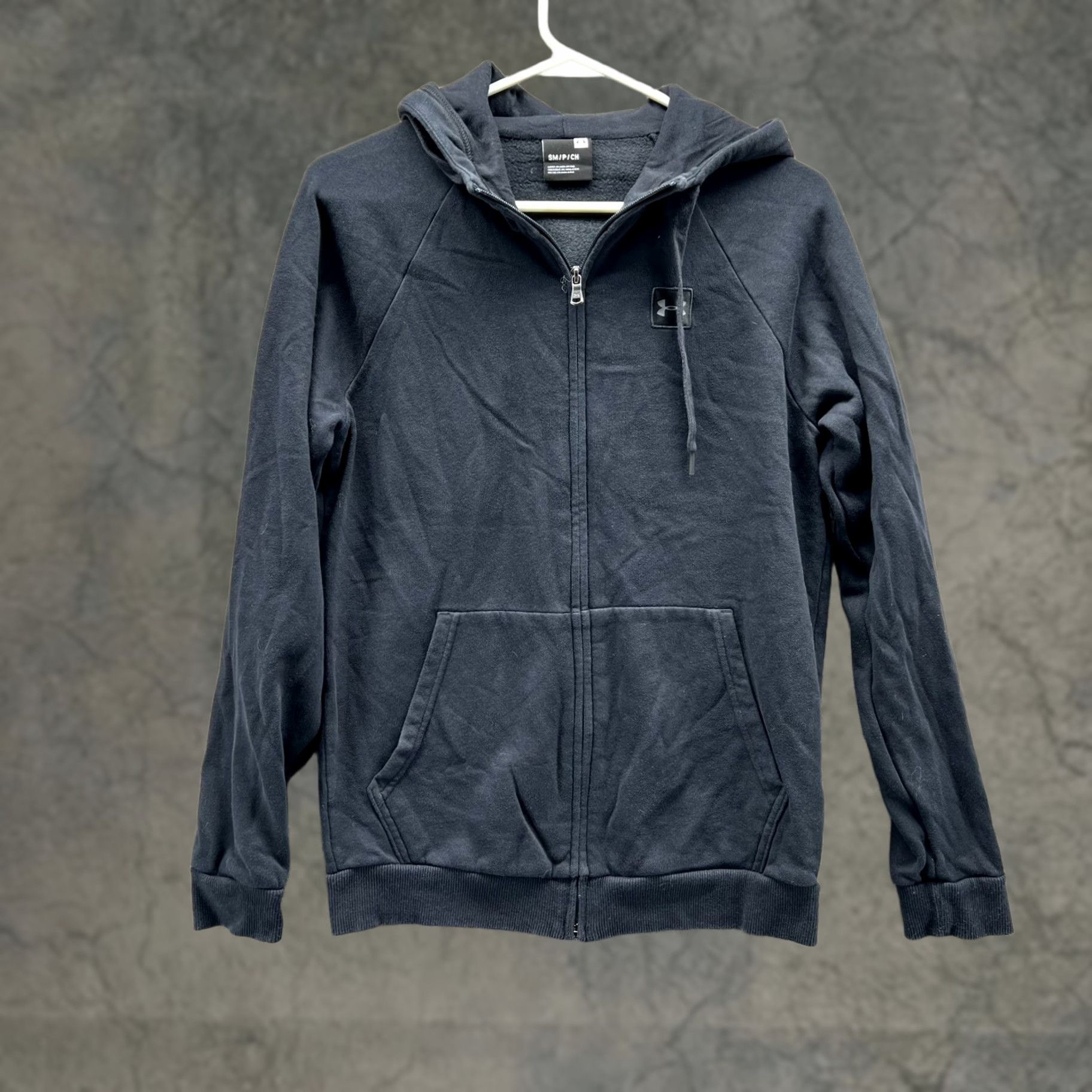 Under Armour Under Armour Hoodie Mens Small Black Full Zip Fleece Cotton UA Logo Jacket Size US S / EU 44-46 / 1 - 1 Thumbnail