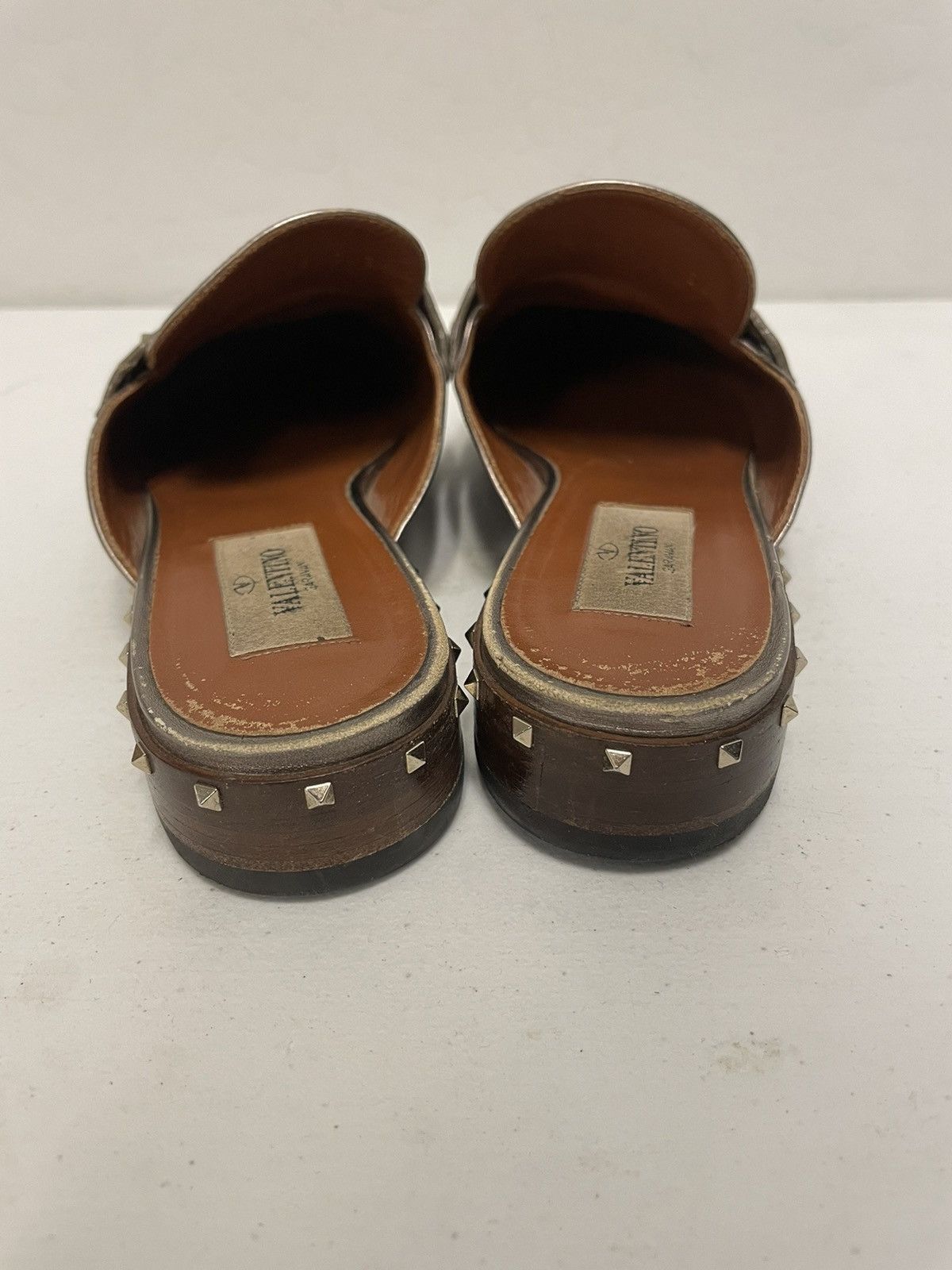 Valentino Soul Rockstud Metallic Mules Size US 6 / IT 36 - 6 Thumbnail