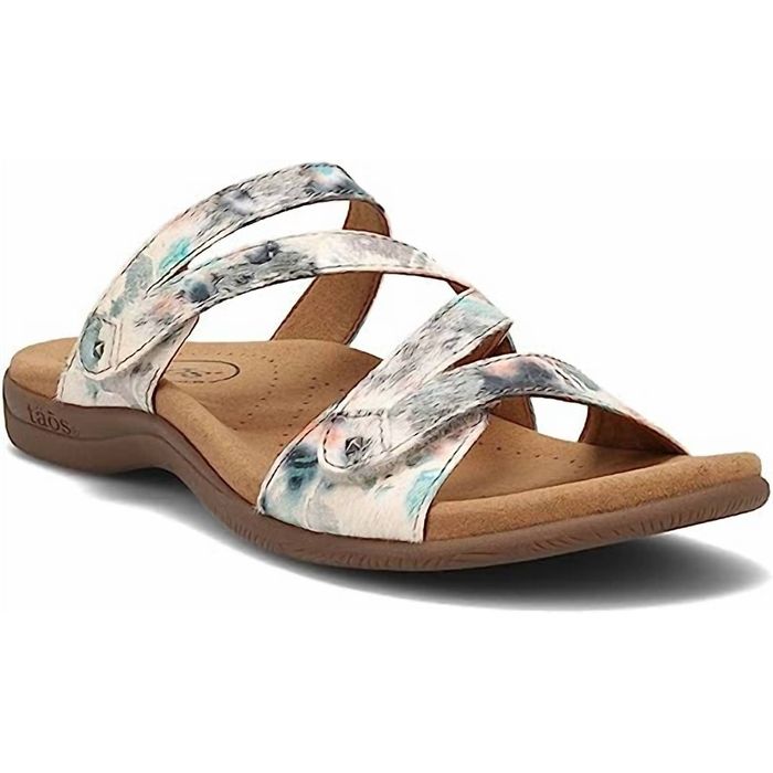 Taos double u strap sandal in white multi grailed