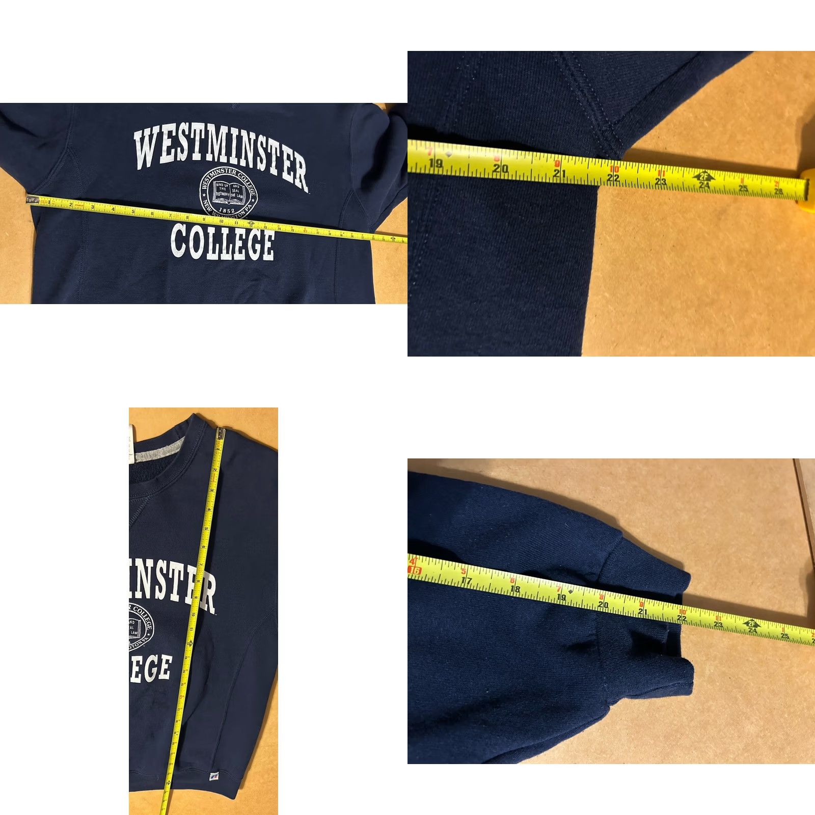 Vintage VINTAGE Russel Shirt M Blue VTG Westminster College Russell Sweatshirt Adult Medium Navy Pullover Size US M / EU 48-50 / 2 - 8 Thumbnail