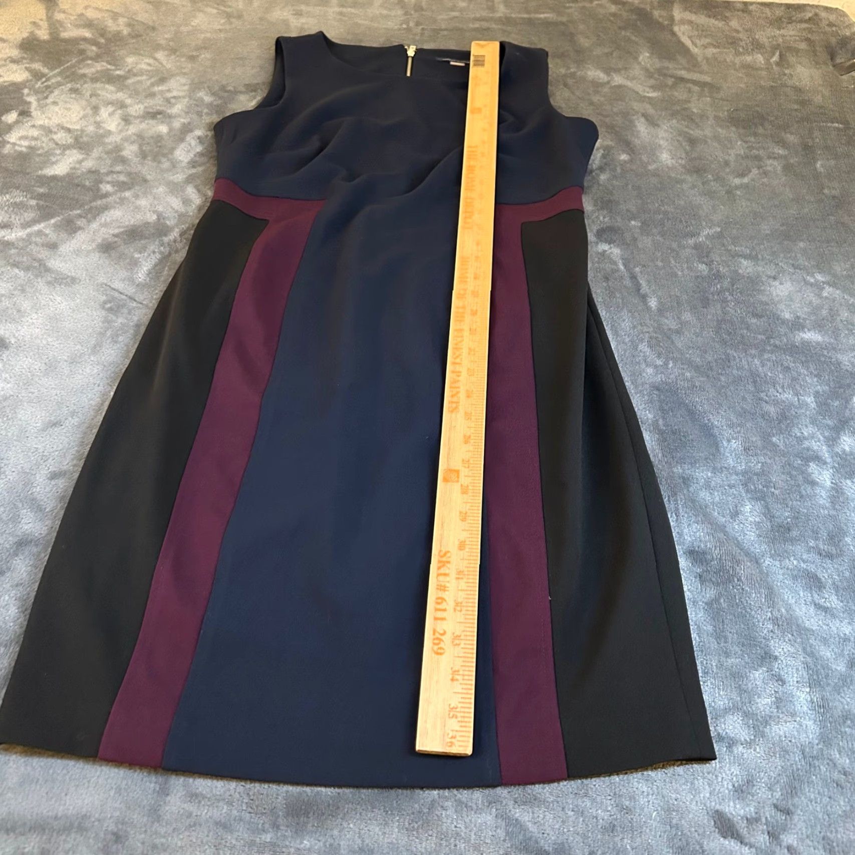 Tommy Hilfiger Tommy Hilfiger Dress Navy Burgundy Colorblock Sleeveless Sheath Womens size 10 Size L / US 10 / IT 46 - 6 Thumbnail