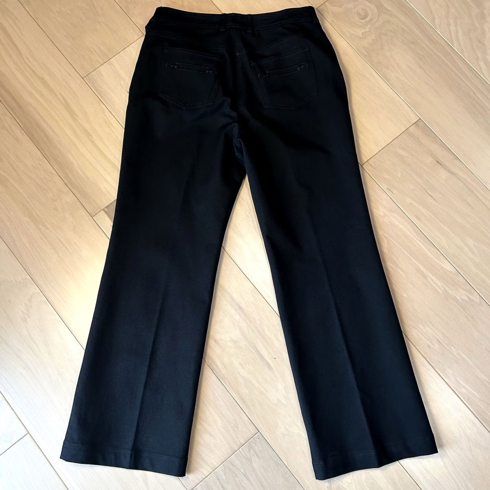 St. John ST. JOHN Caviar 5 Pocket Pant Women’s 10 Black Knit Flat Front Zipper Logo Stretch Dress Pants Size 32" / US 10 / IT 46 - 3 Thumbnail