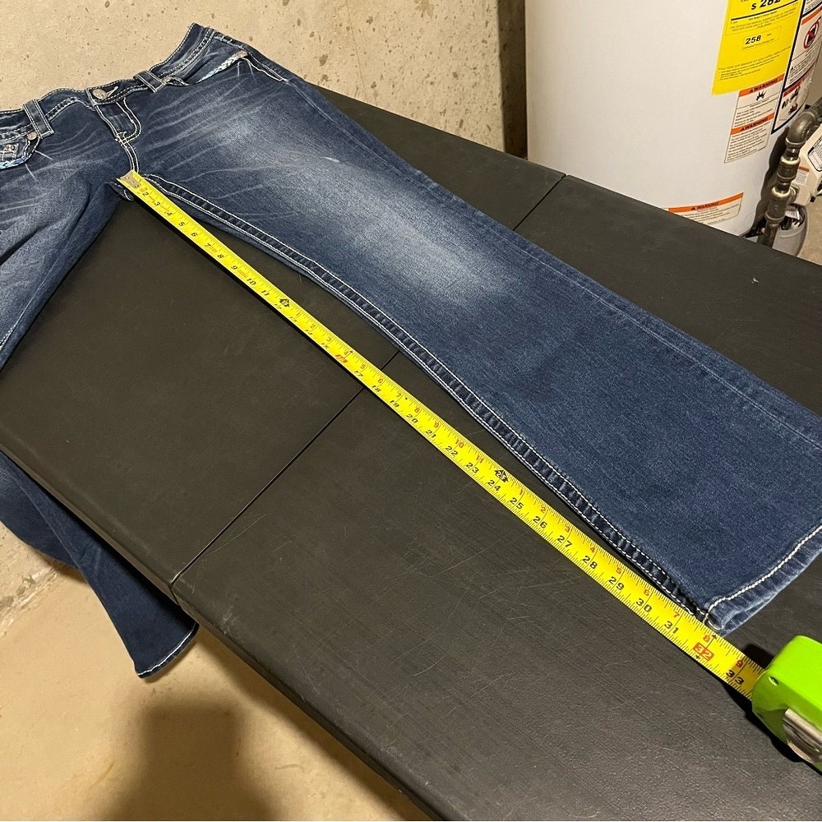 Miss Me Miss Me Jeans Womens 28 Blue Low Rise Signature Boot Cut Size 28" / US 6 / IT 42 - 8 Thumbnail