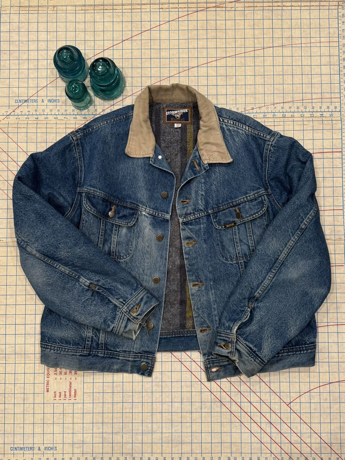 Mustang Vintage Mustang Storm Rider Denim Jacket Blanket Lined XL Size US XL / EU 56 / 4 - 4 Thumbnail