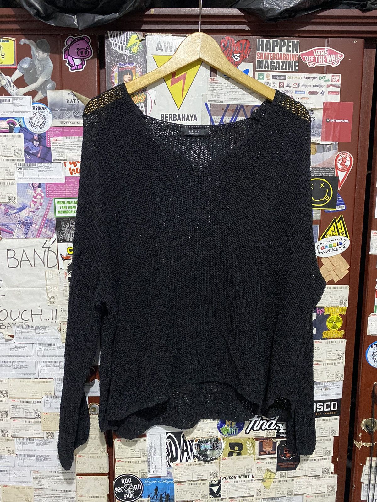 Pre-owned If Six Was Nine X Le Grande Bleu L G B Bindingofferyellow-japanese Mesh Knitted Ifsixwasnine Lgb In Black