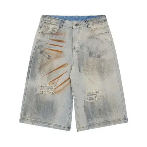 Other Dirty Mud Ripped Jorts Y2K Short Denim Size US 30 / EU 46 - 5 Thumbnail
