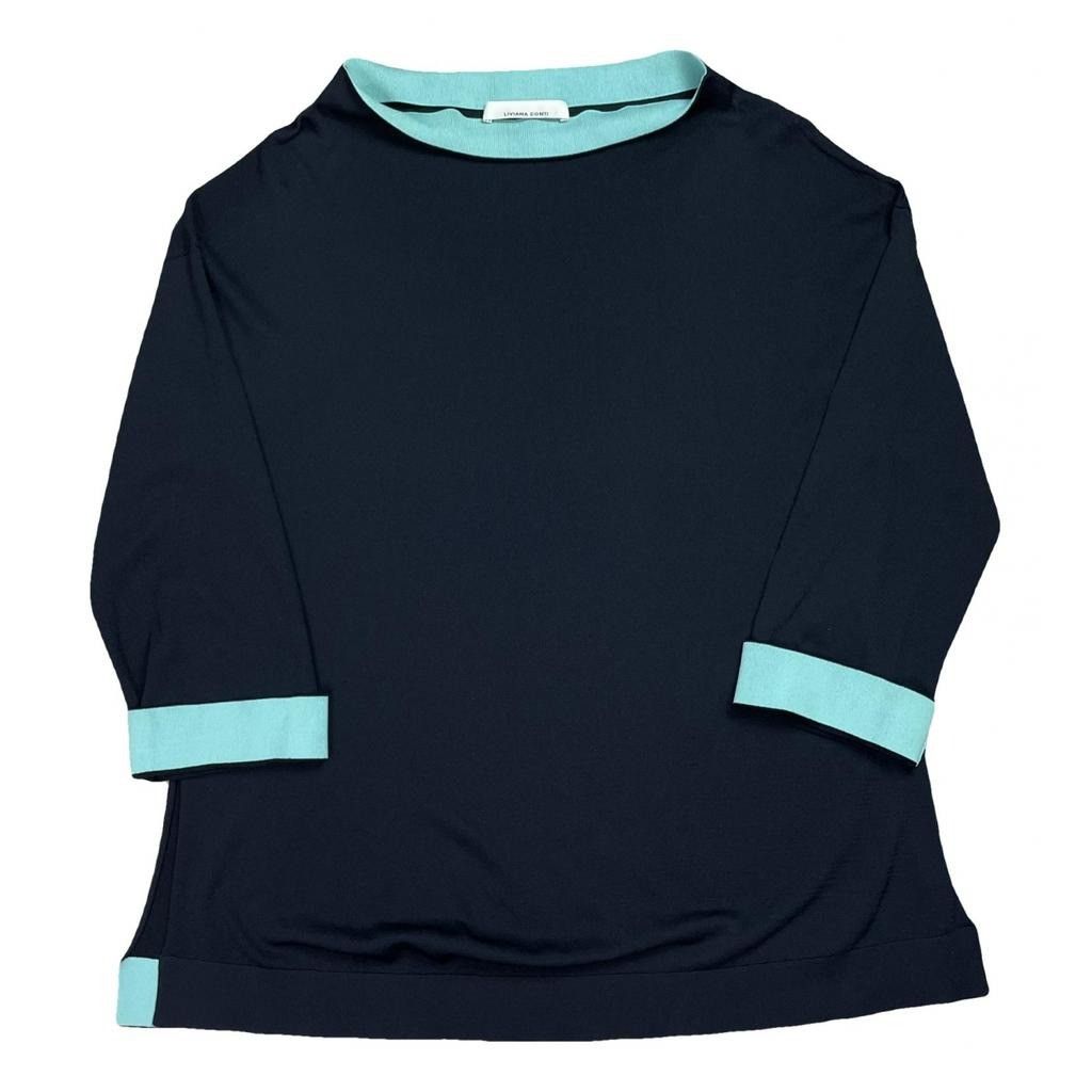 image of Vintage Liviana Conti Sweatshirt Viscose in Navy, Women's (Size Medium)