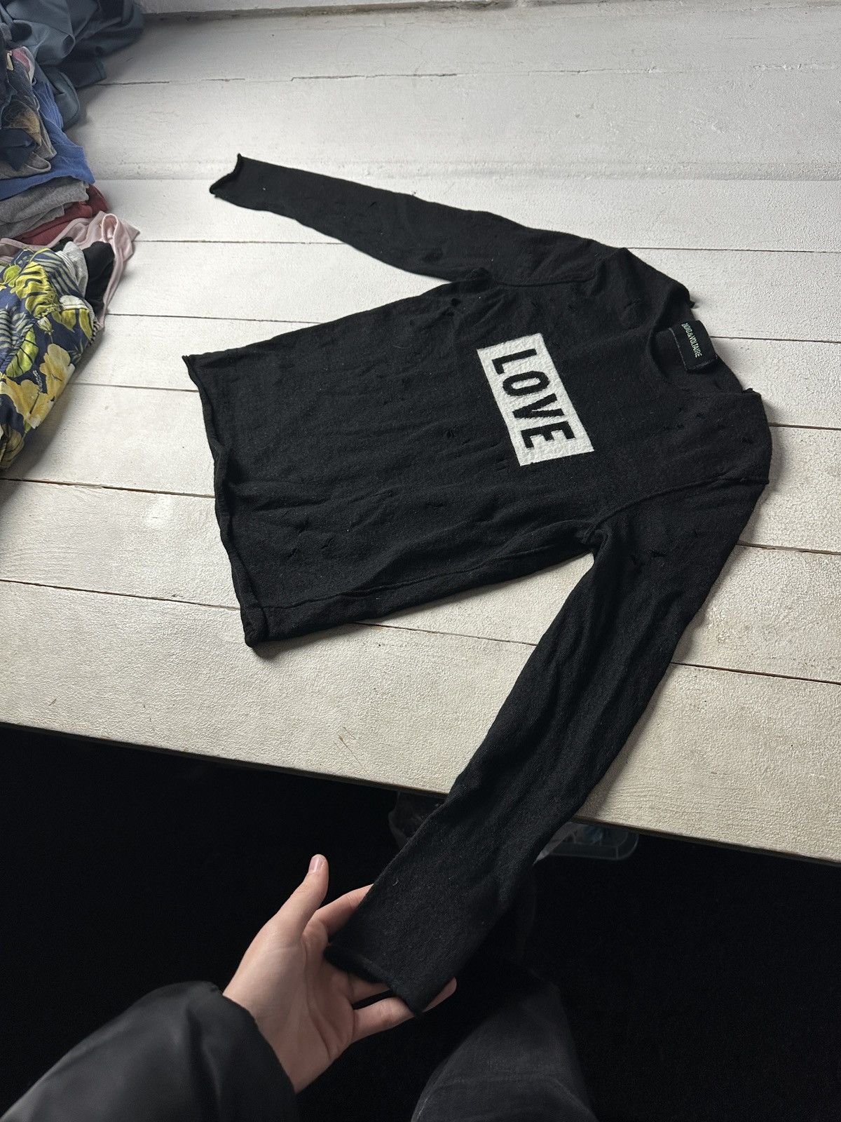 Zadig & Voltaire 🚨VNTG Zadig & Voltaire LOVE BIG LOGO Degrade Skull sweater Size S / US 4 / IT 40 - 2 Thumbnail