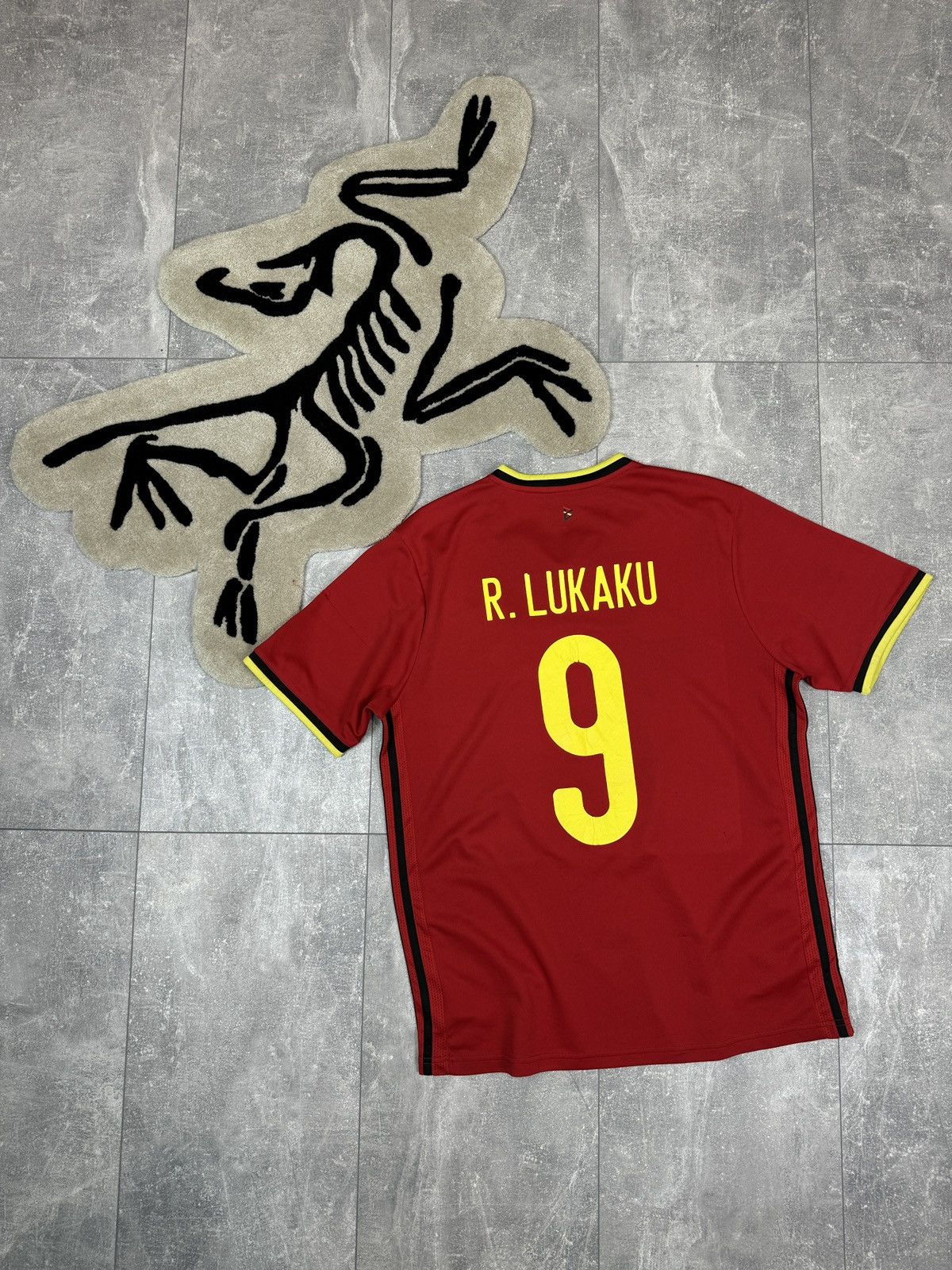 Adidas × Vintage Mens Vintage Adidas Belgium National Team R. Lukaku T-shirt Size US M / EU 48-50 / 2 - 1 Thumbnail
