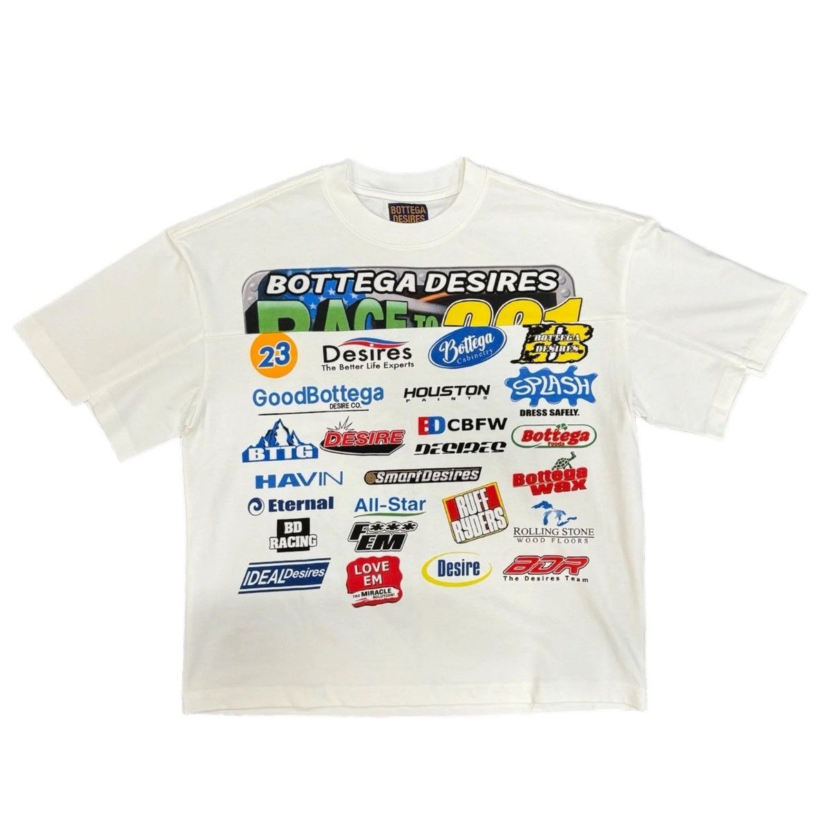 Bottega Desires Bottega Desires White Race T Shirt Size US XXL / EU 58 / 5 - 1 Preview