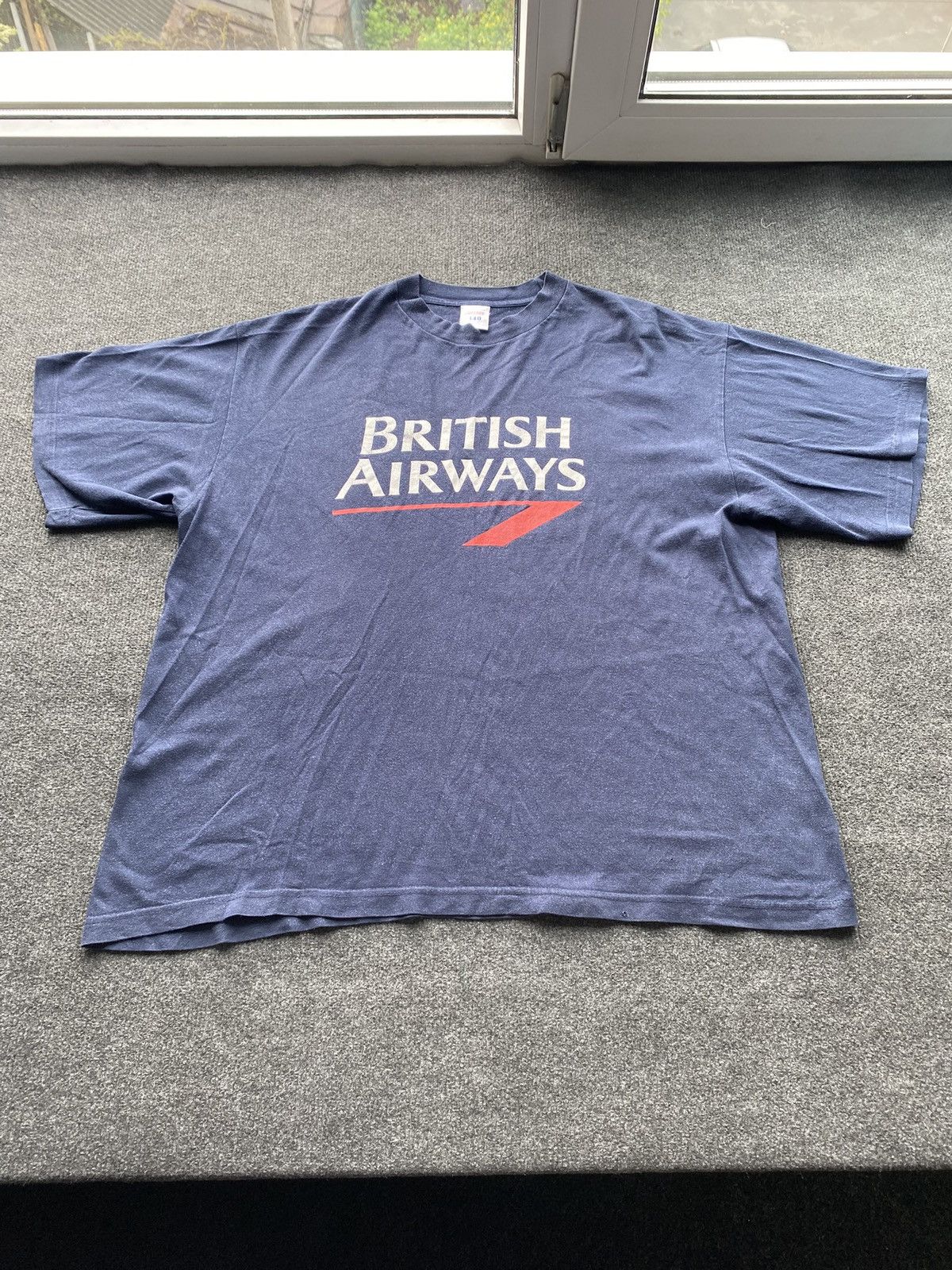 Band Tees 🔥90s British Airways faded blue tee mens jerzees Size US XL / EU 56 / 4 - 1 Thumbnail