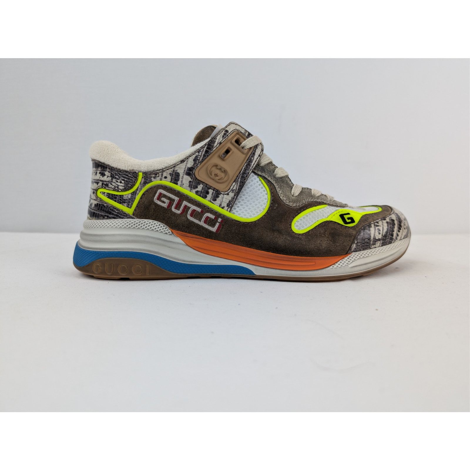 Gucci o1rshd1 Ultrapace Low-Top Sneaker Rock Tejus Printed / Brown Size US 8.5 / EU 41-42 - 4 Thumbnail