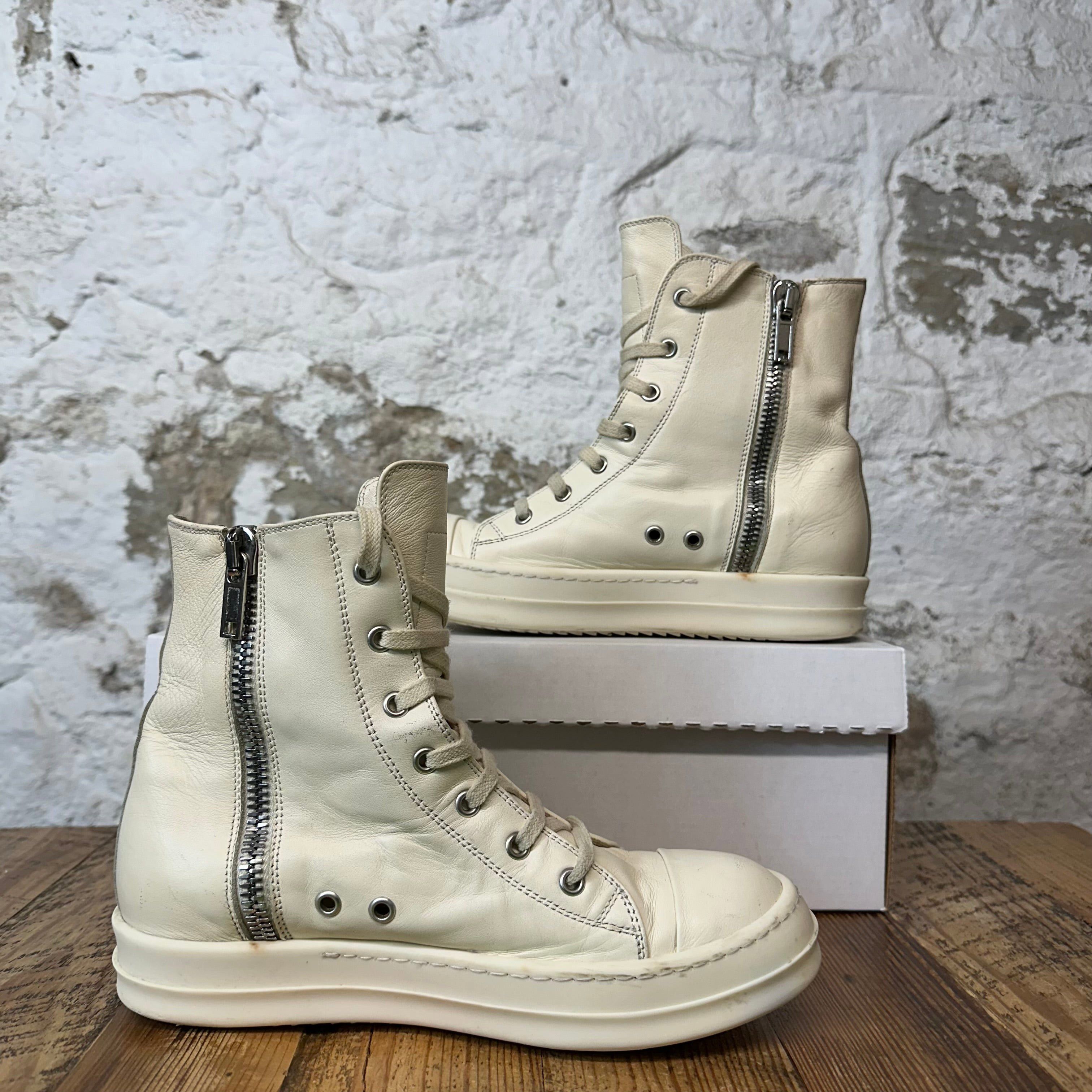 Rick Owens Rick Owens Ramone High Natural Milk Sneaker Sz 6 (38) Size US 6 / EU 39 - 2 Thumbnail