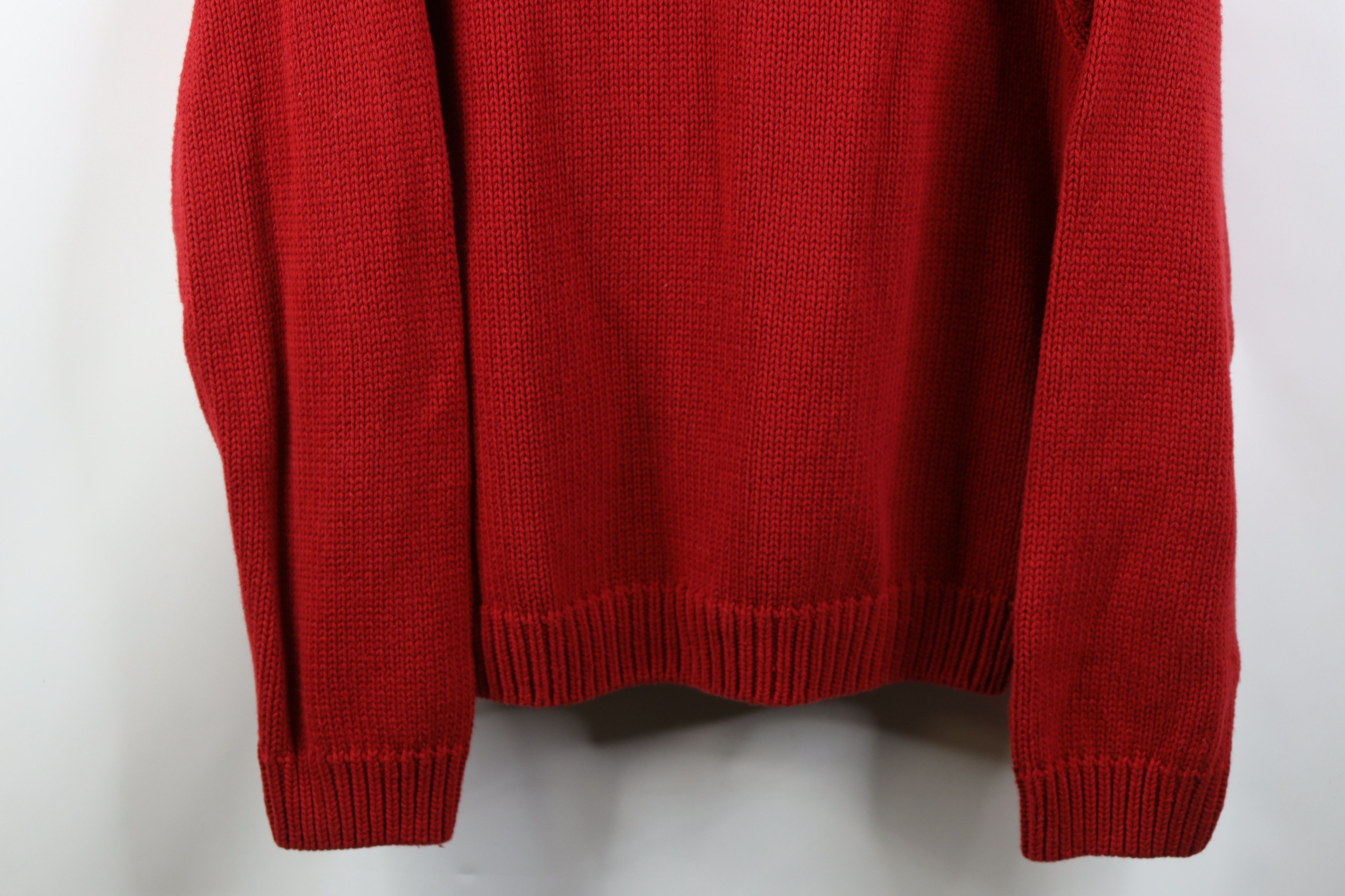 Eddie Bauer Vintage 90s Eddie Bauer Cotton Knit Crewneck Sweater Red Size US L / EU 52-54 / 3 - 3 Thumbnail