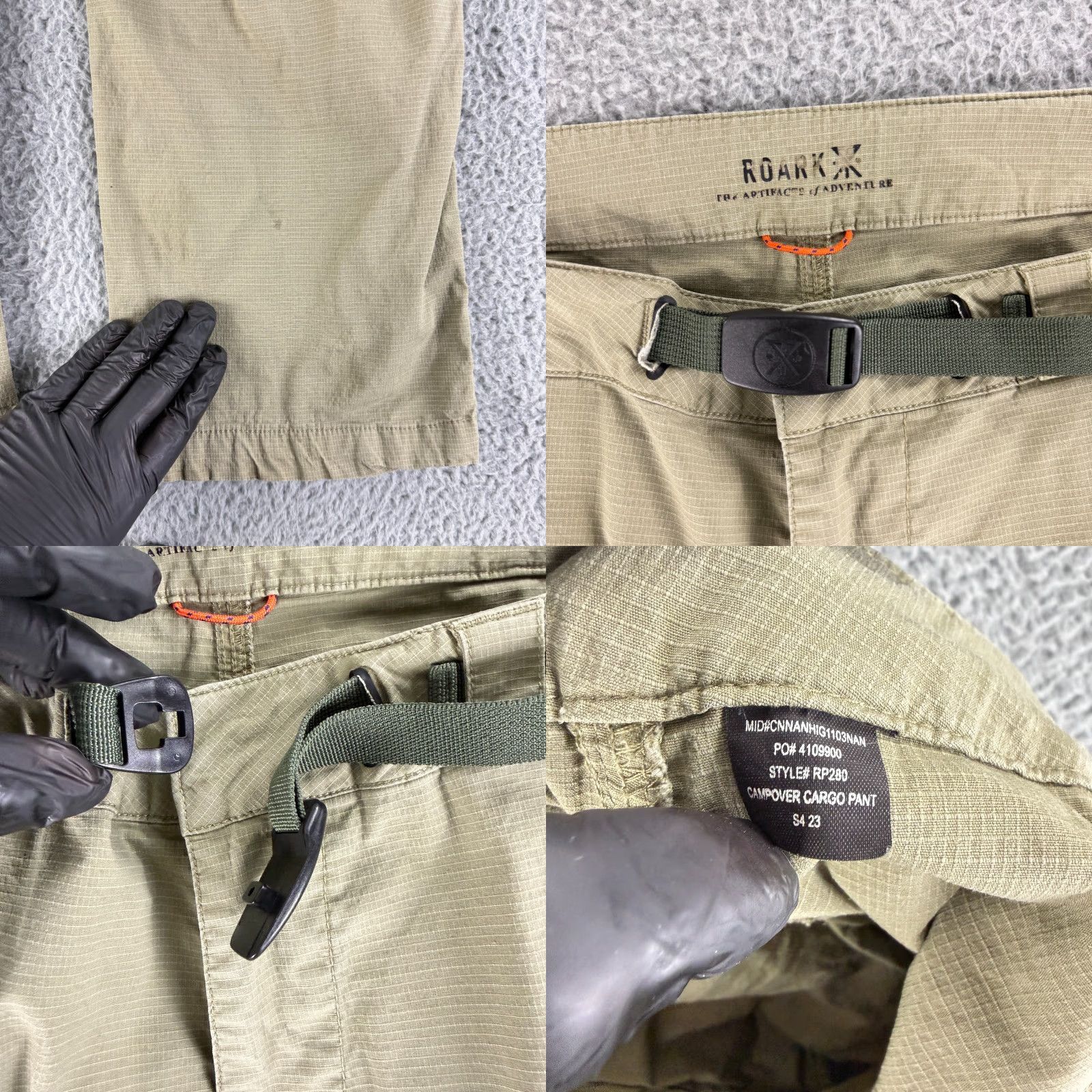 Roark Roark Campover Cargo Pants Mens Size 36 Green Belted Straight Leg Outdoors Hike Size US 36 / EU 52 - 9 Thumbnail