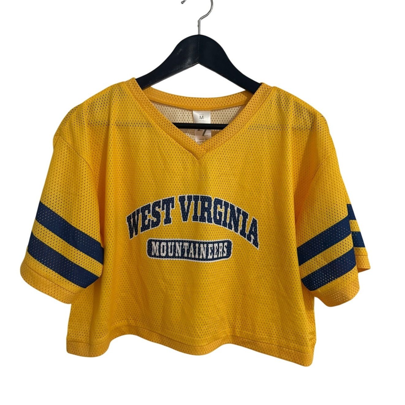 NCAA NWT West Virginia Mountaineers Cropped Jersey Women's Size M Size M / US 6-8 / IT 42-44 - 1 Thumbnail