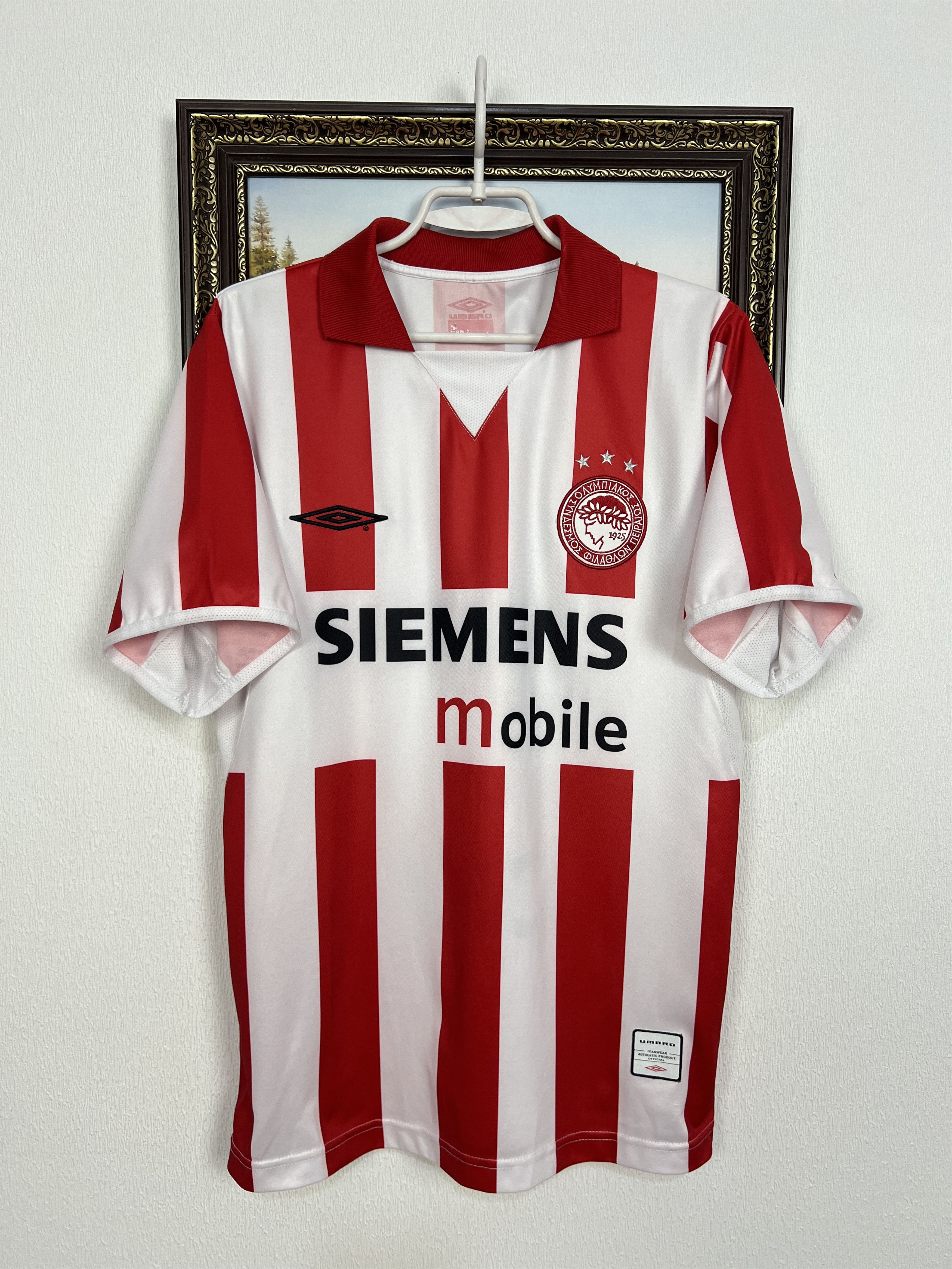 Umbro Olympiacos Home football shirt Soccer Jersey Trikot Rare Size US M / EU 48-50 / 2 - 1 Thumbnail