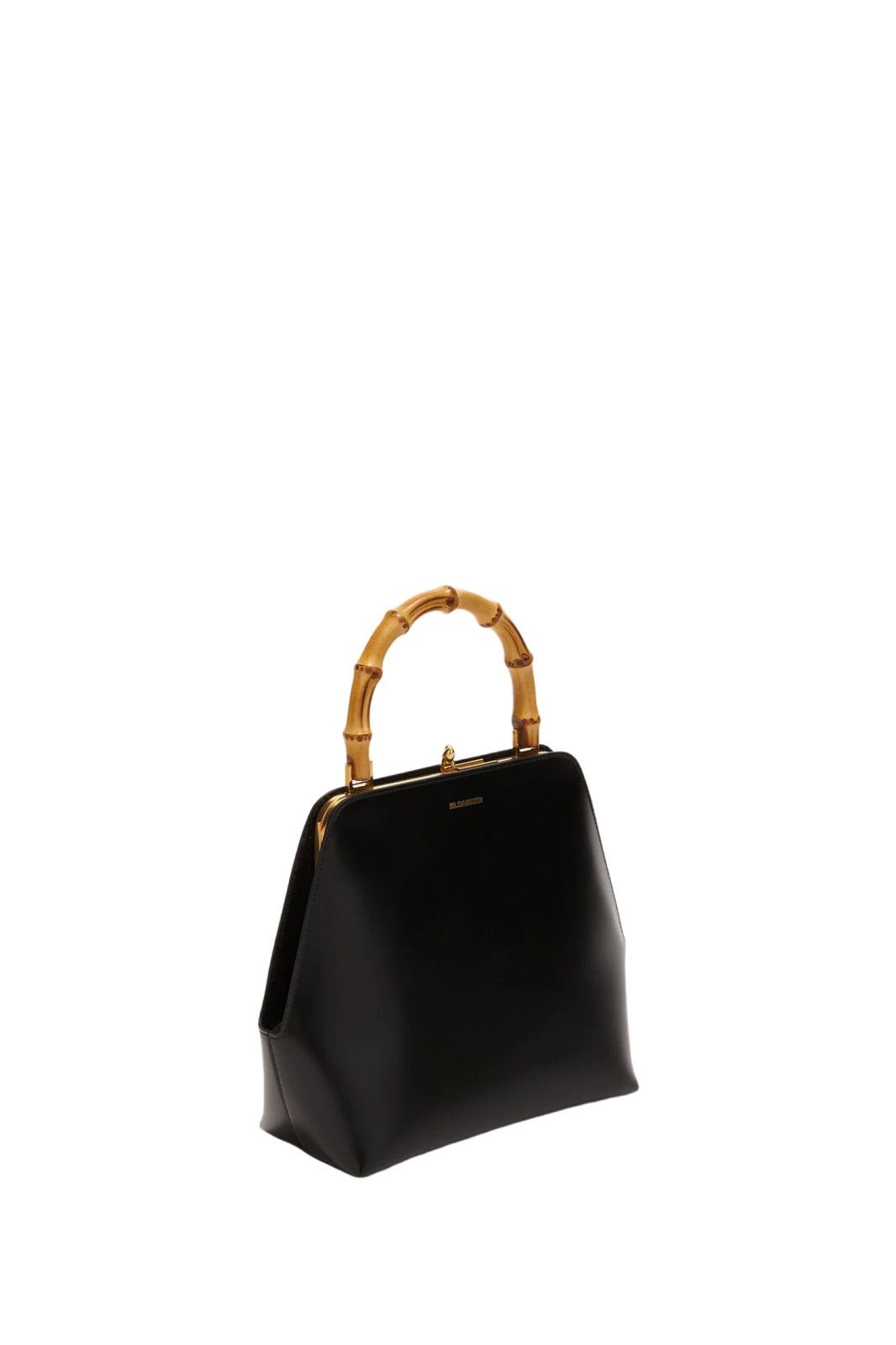 Jil Sander JIL SANDER Goji Bamboo Square Black Leather Handbag Size ONE SIZE - 2 Thumbnail