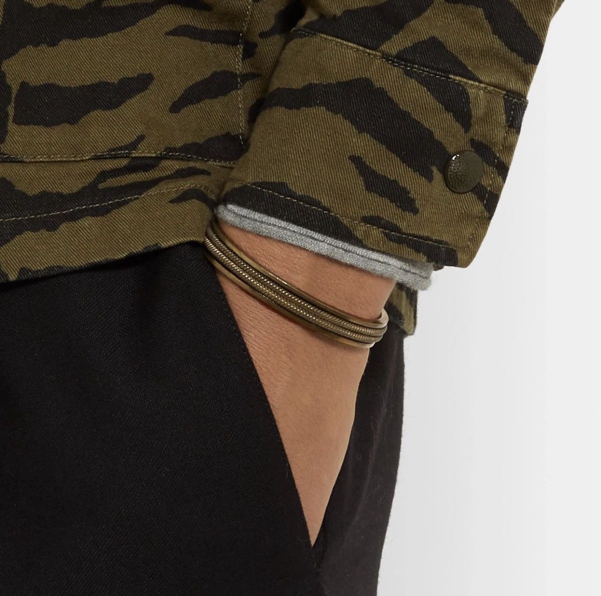 Saint Laurent Cuff Bracelet - Gold-Tone Brass