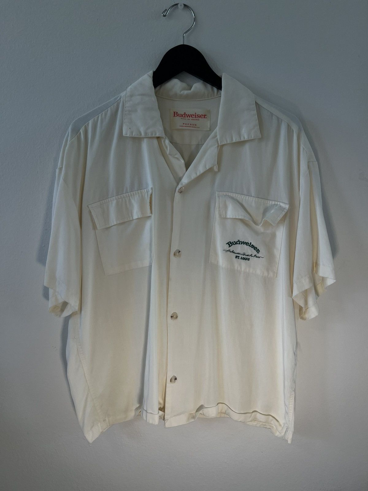 Pacsun Budweiser × PacSun “A & Eagle” White Short‑Sleeve Size US M / EU 48-50 / 2 - 2 Thumbnail