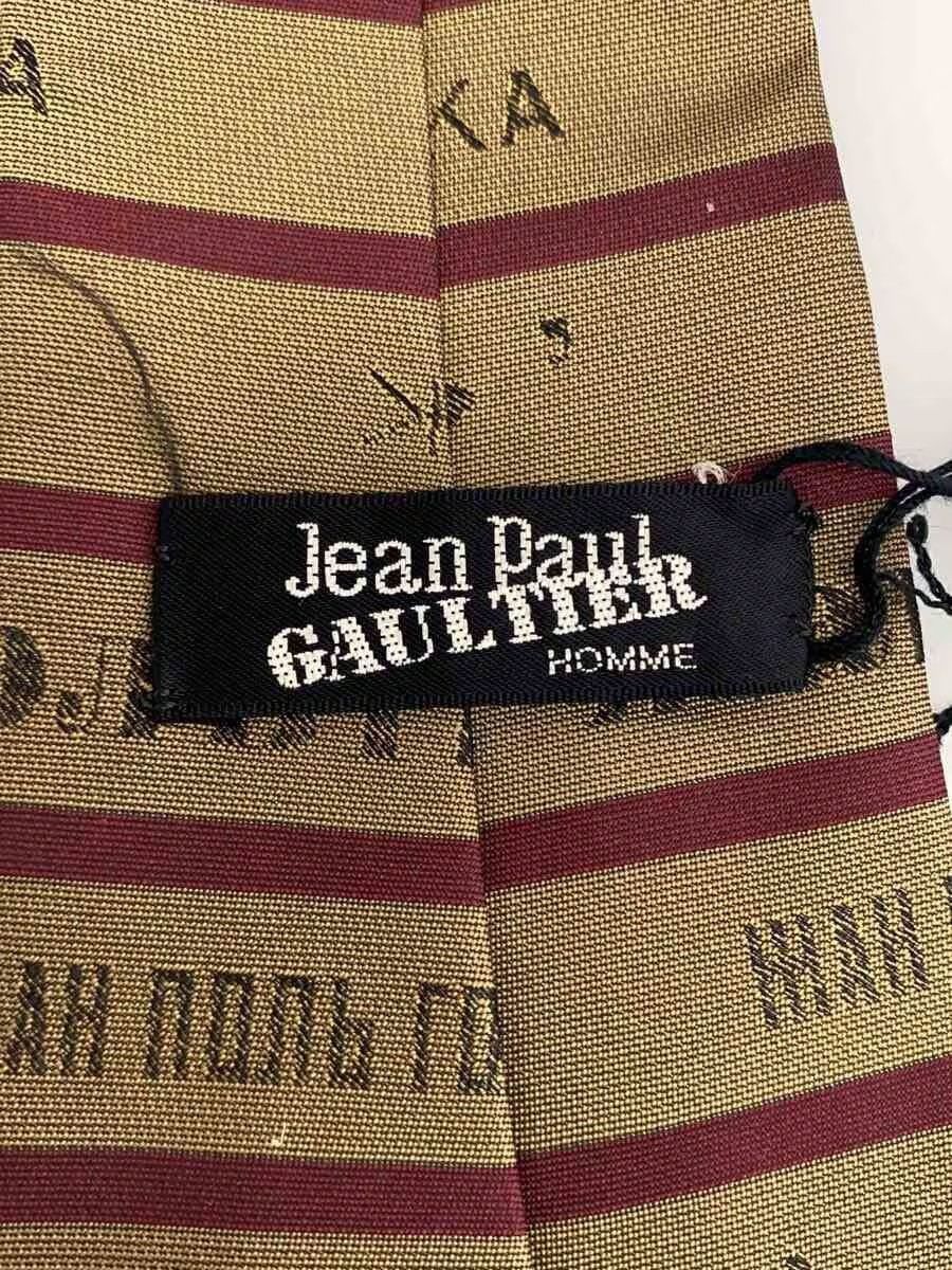 Jean Paul Gaultier Russian Script Striped Silk Tie Size ONE SIZE - 3 Thumbnail