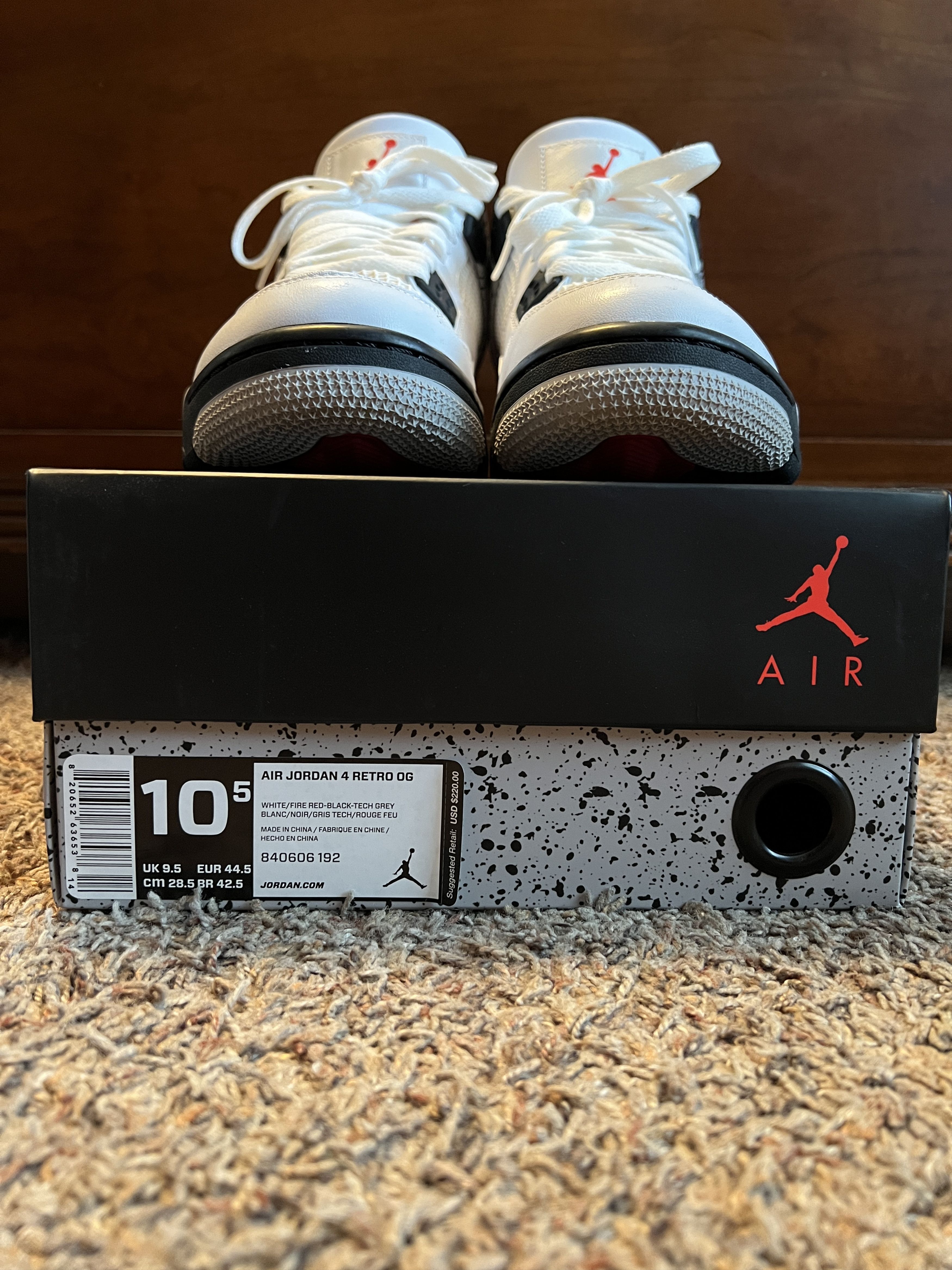 Jordan Brand Air Jordan 4 Retro "White Cement" (2016) Size US 10.5 / EU 43-44 - 4 Thumbnail