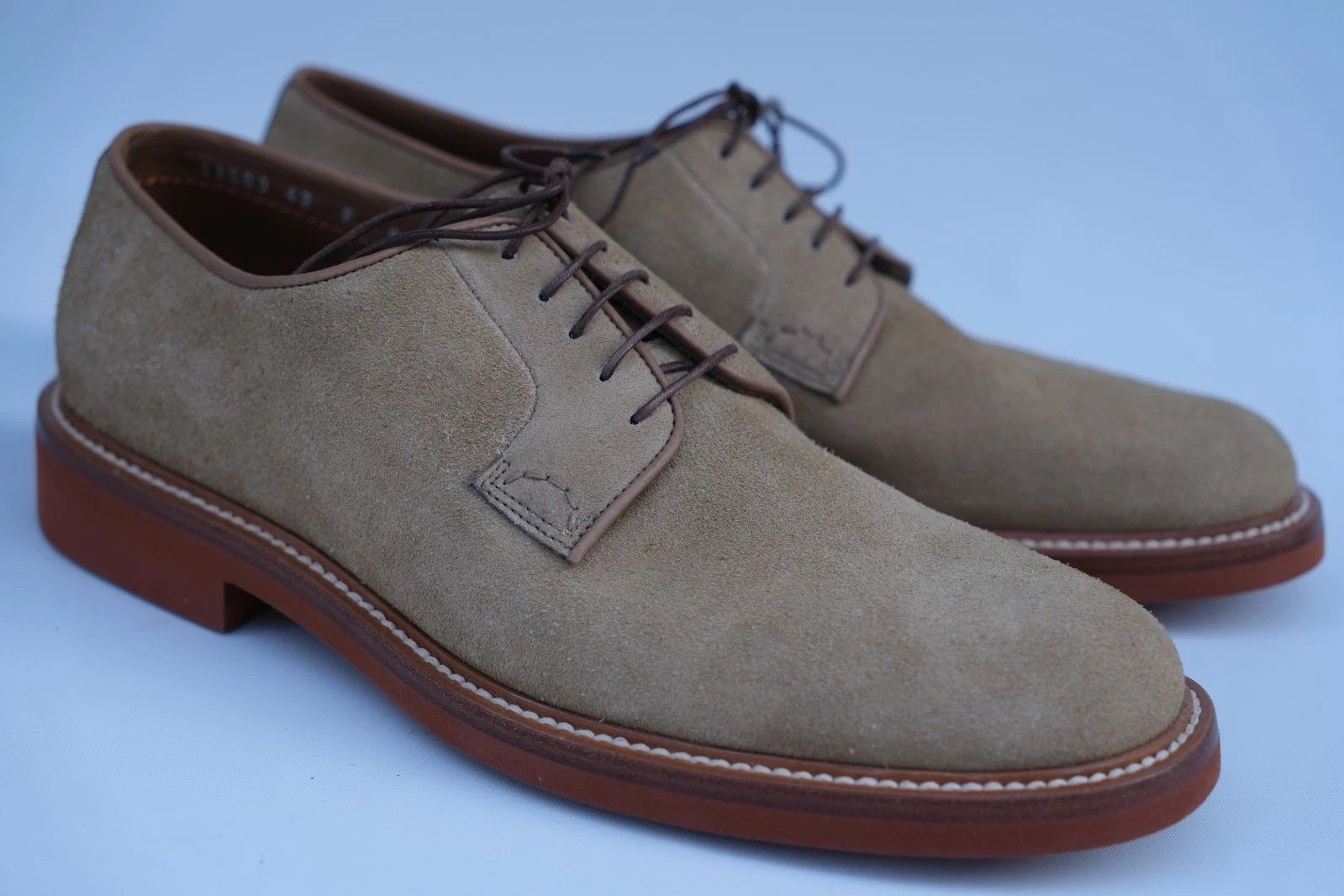 Santoni New Santoni Derby Suede Beige UK 9 US 10 EU 43 Size US 10 / EU 43 - 1 Thumbnail