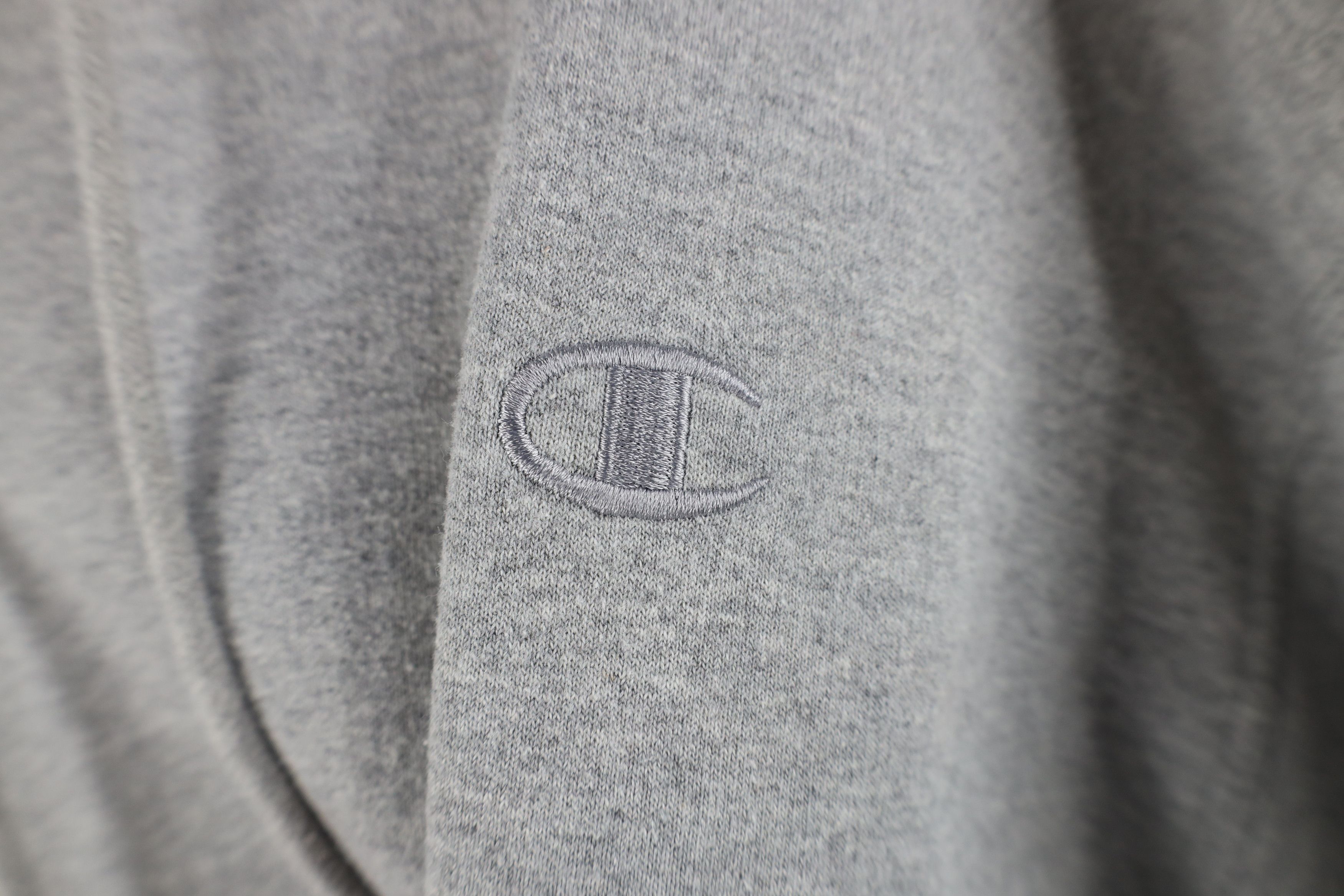 Champion Vintage Champion Monochrome Hoodie Sweatshirt Heather Gray Size US XL / EU 56 / 4 - 4 Thumbnail