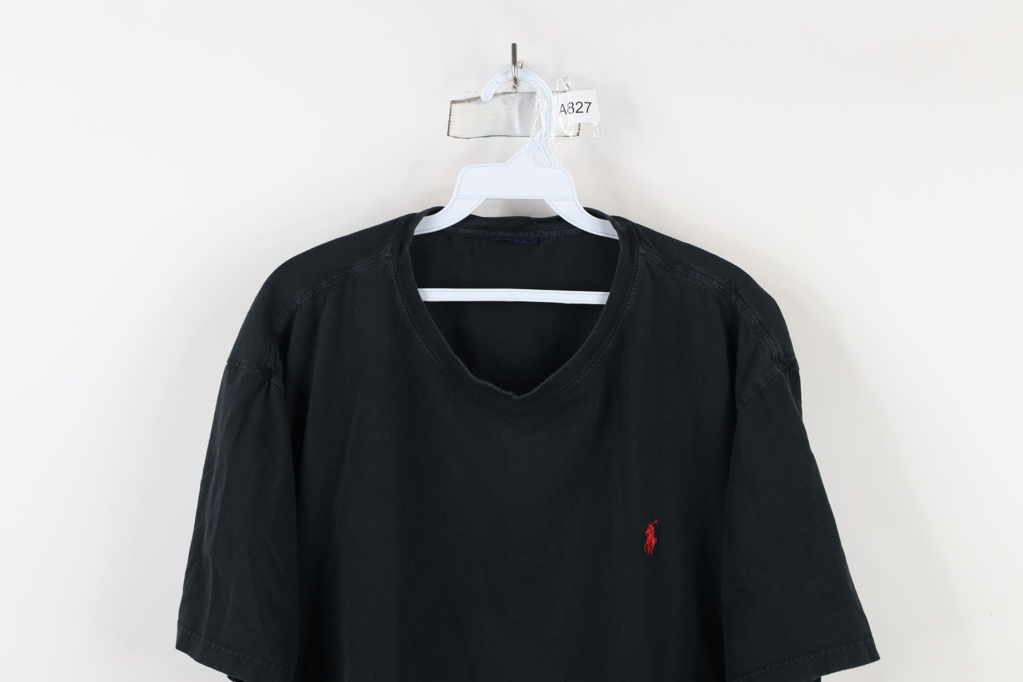 Ralph Lauren × Vintage Vintage 90s Ralph Lauren Short Sleeve T-Shirt Black Cotton Size US XXL / EU 58 / 5 - 2 Thumbnail
