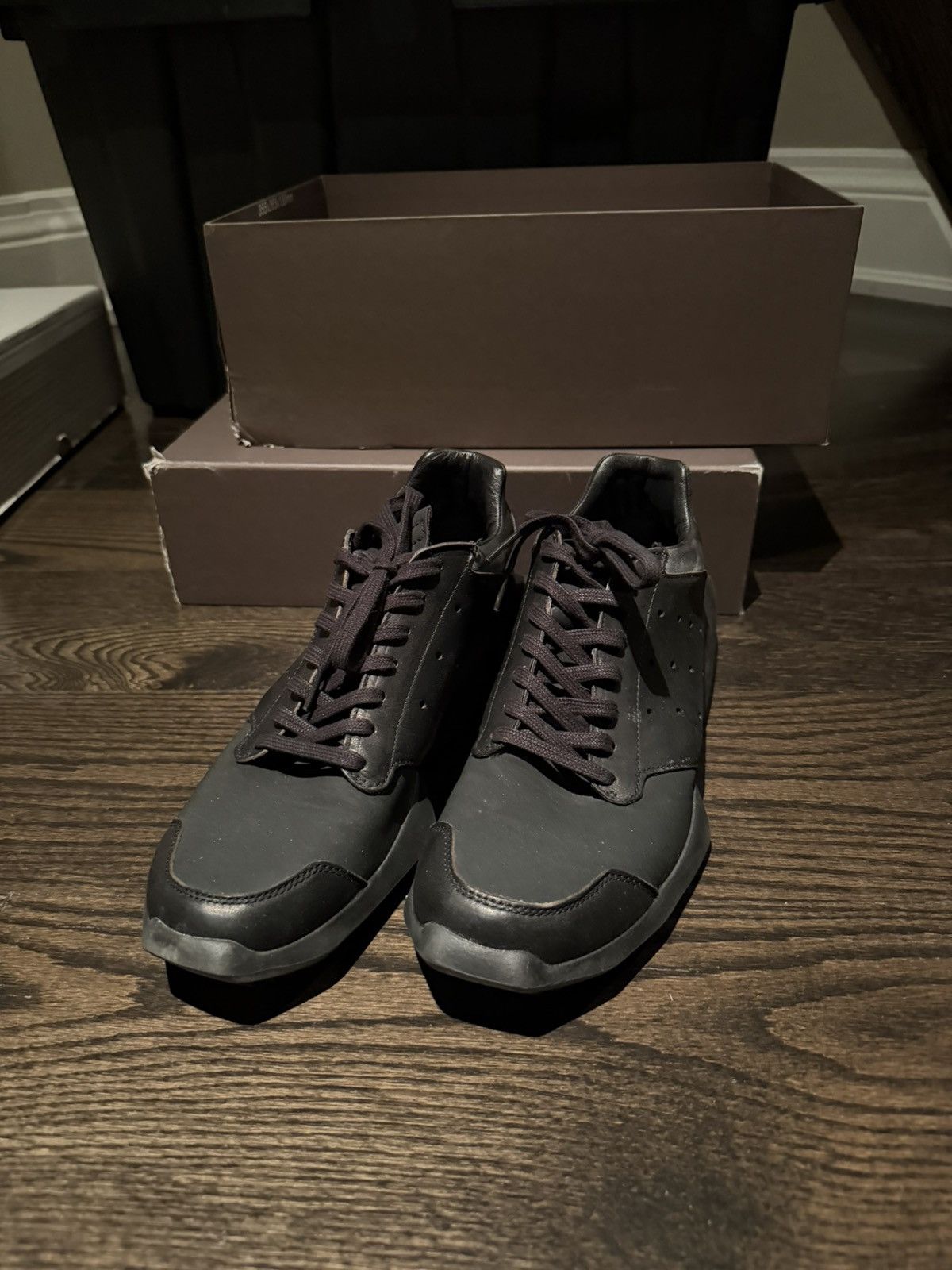 Adidas × Rick Owens Rich Owens Tech Runner Triple Black Size US 9.5 / EU 42-43 - 1 Thumbnail