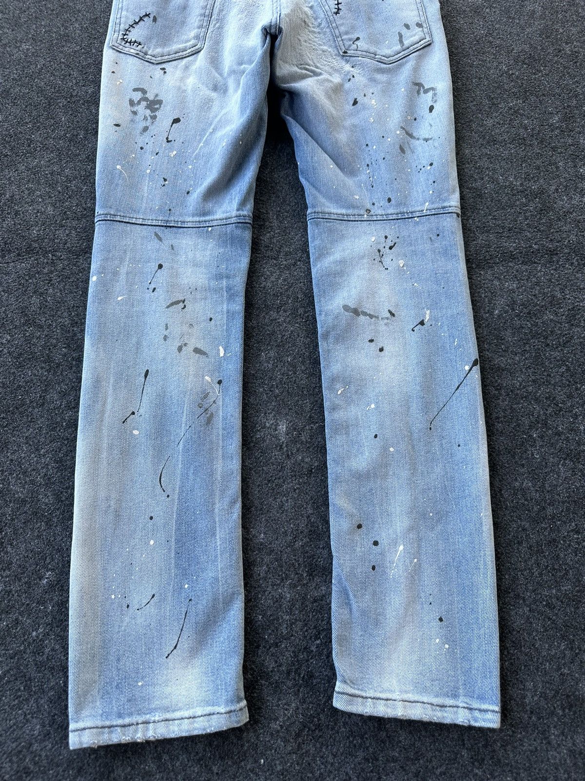 Just Cavalli Thrashed Paint Splatter Distressed Skinny D288