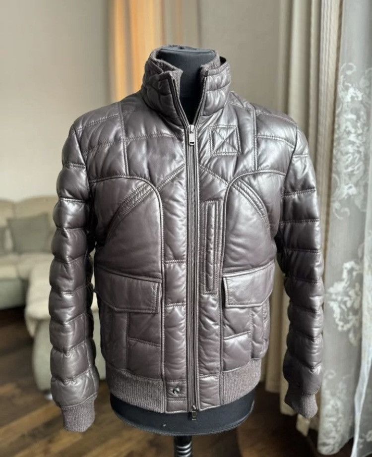 image of Saint Laurent Paris x YVES Saint Laurent YSL Leather Biker Cashmere Wool Cozy Bomber in Black (Size