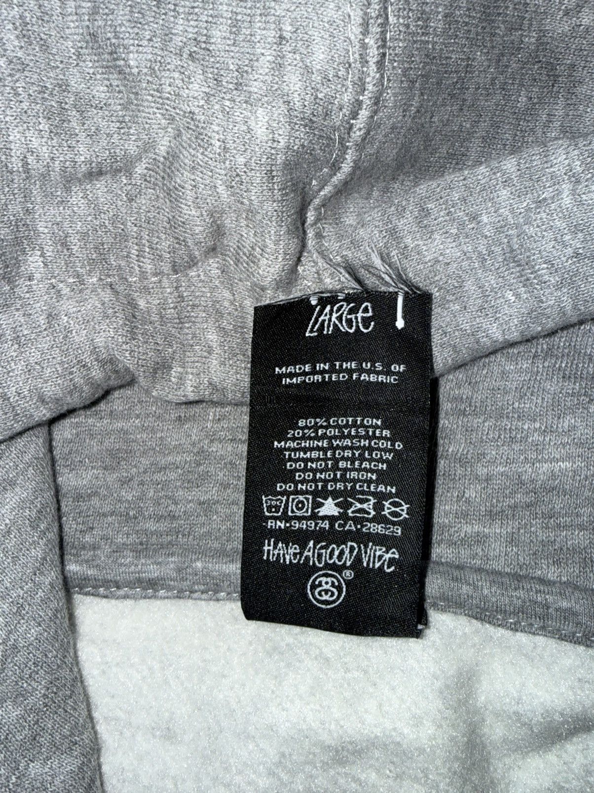 Stussy Stussy Singapore chapter Full Zip Hoodie Grey Size Large Size US L / EU 52-54 / 3 - 4 Thumbnail