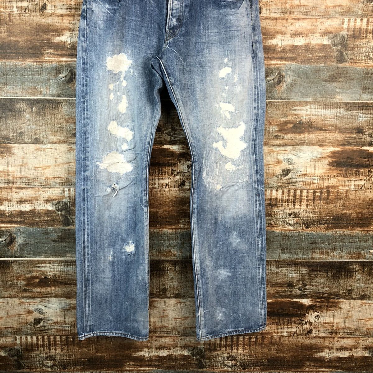 The Superior Labor DL The Superior Labor selvedge Distressed Denim Pants #A2445 Size US 32 / EU 48 - 3 Thumbnail