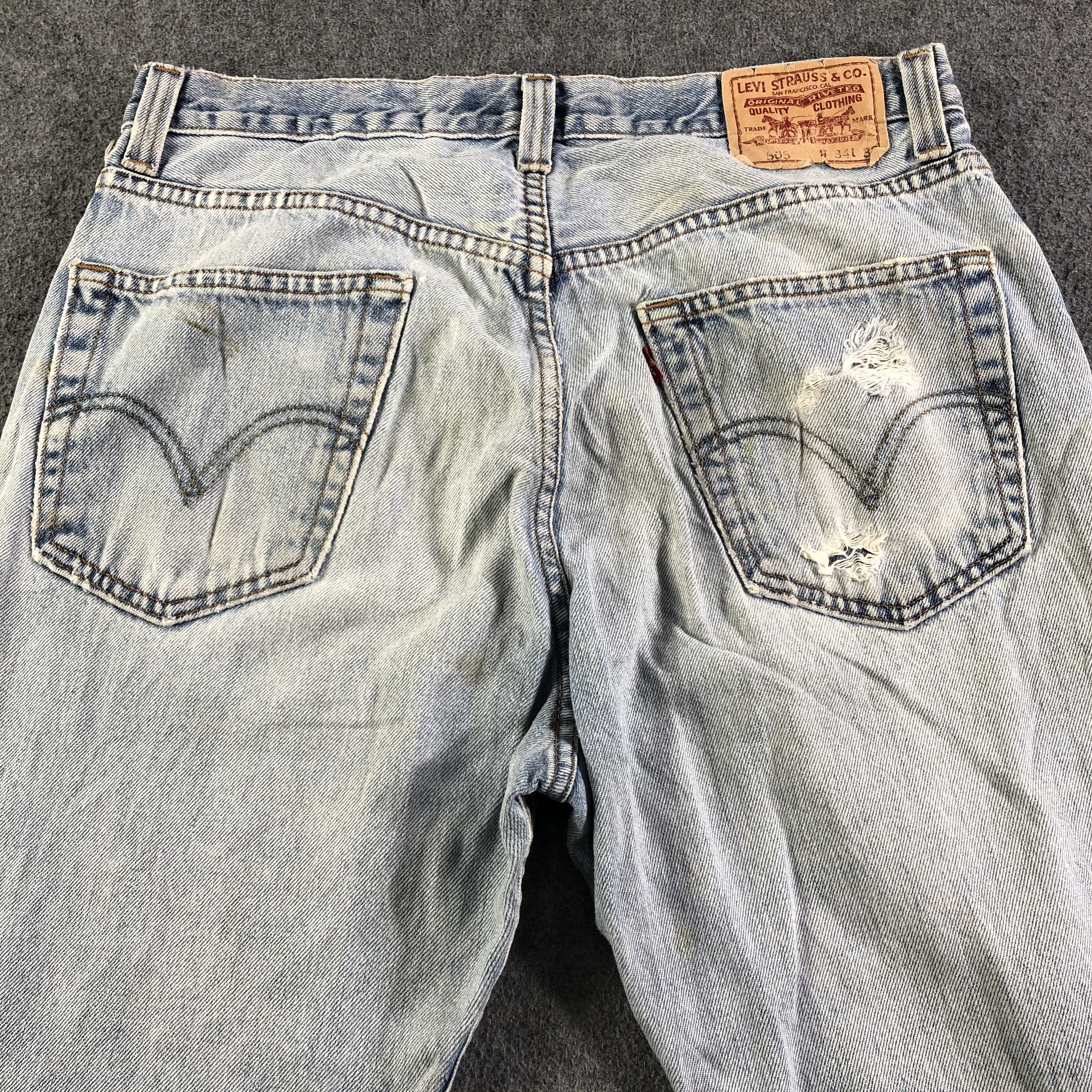 Levi's Vintage Blue Wash Levis 505 Jeans-J3152 Size US 34 / EU 50 - 4 Thumbnail