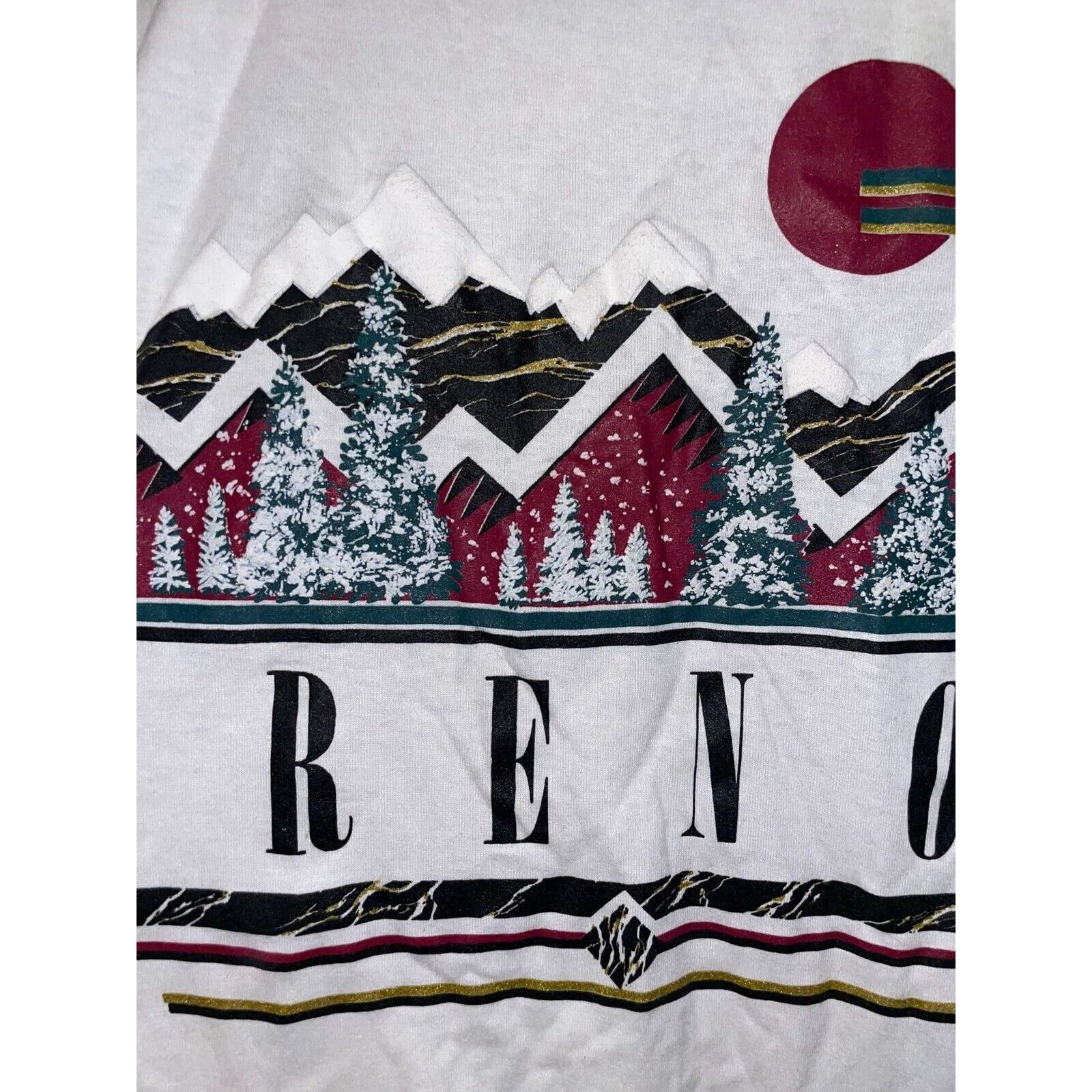 Jerzees Vintage Reno Nevada Shirt Nature Graphic White M Tee 90s Size US M / EU 48-50 / 2 - 3 Thumbnail