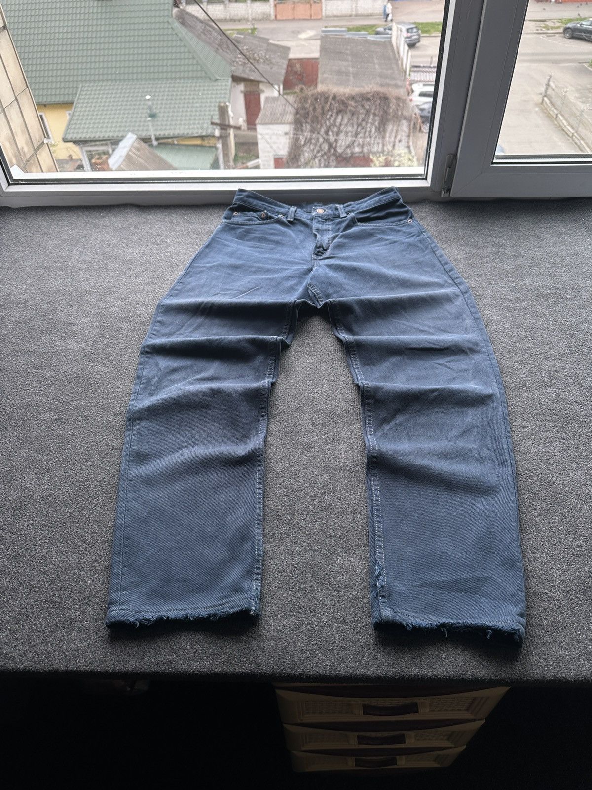 Levi's MADE IN USA 🚨 LEVI’S 550 RARE WASHED DENIM JEANS VNTG Size US 32 / EU 48 - 1 Thumbnail