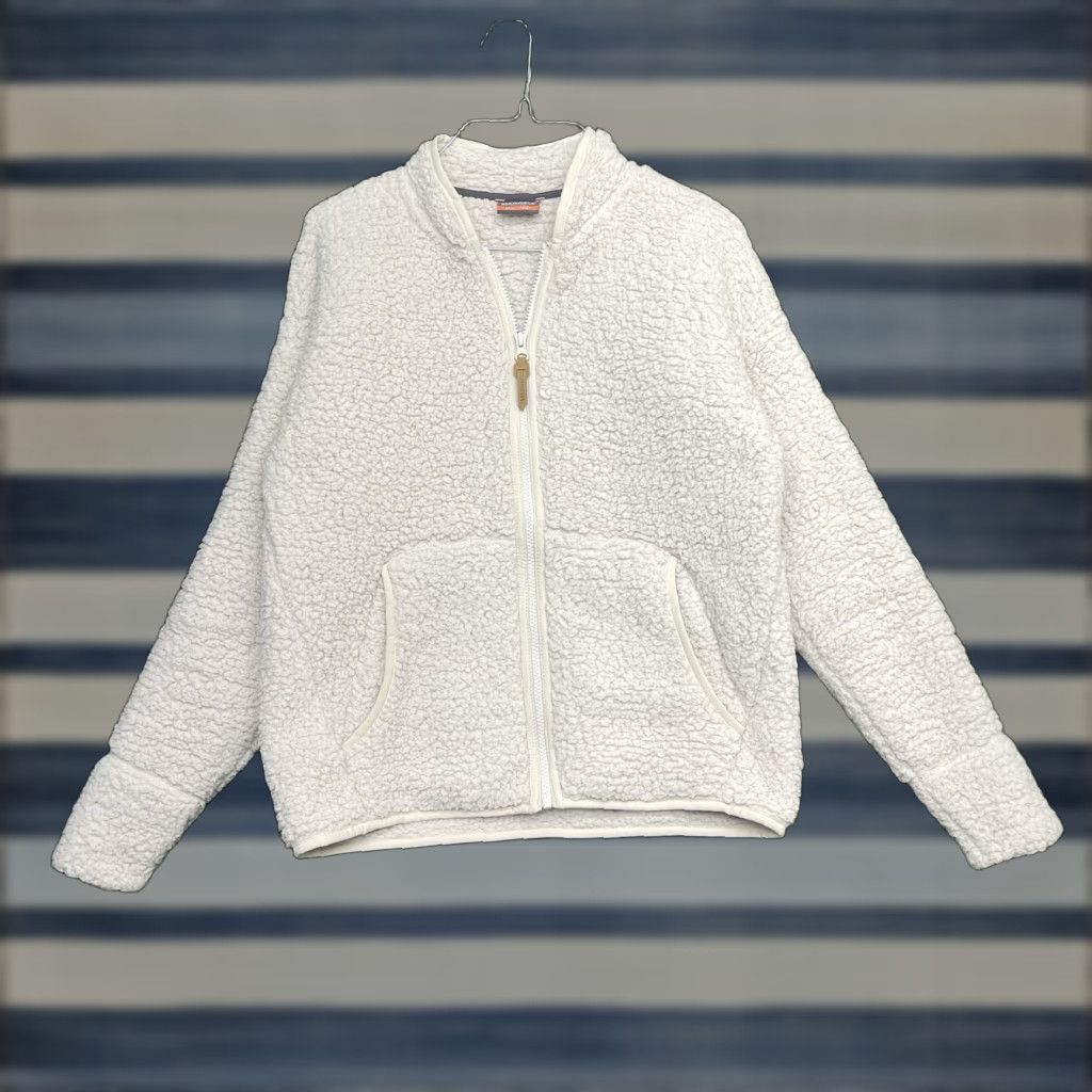 Merrell Merrell Jacket Unisex XS Full Zip Tan/Cream 90s Casual Outdoor Sherpa Coat Size XS / US 0-2 / IT 36-38 - 1 Thumbnail