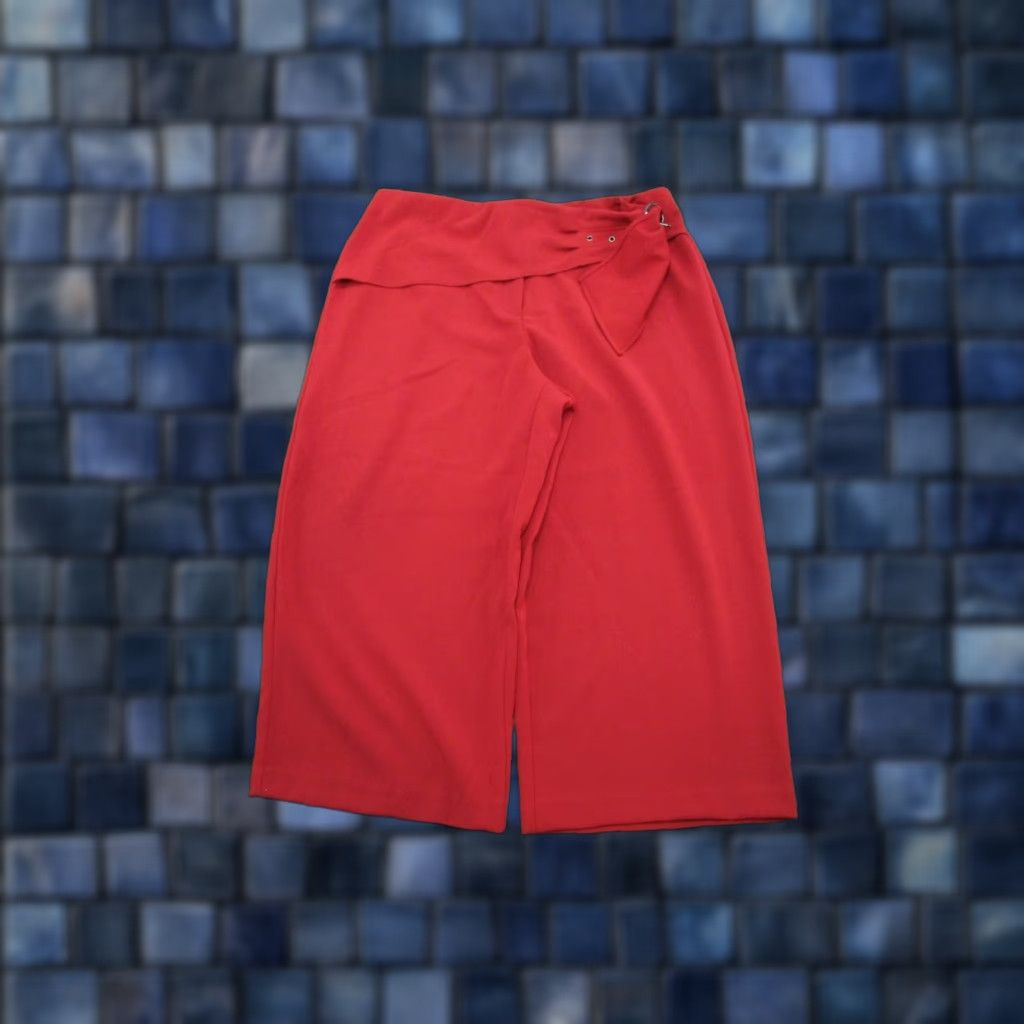 Alfani Alfani Belted Wide Leg Capri Culotte Burgundy Pants Women's SZ 16 Boho NEW Size 38" / US 16 / IT 52 - 1 Thumbnail