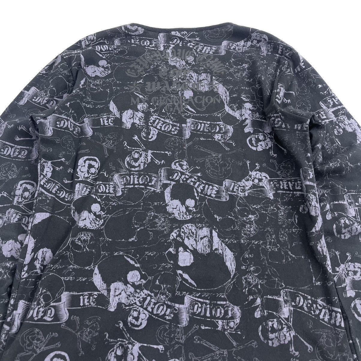 If Six Was Nine 2000s In The Attic Skulls Punk Goa Lgb Full Print Longsleeve Size US L / EU 52-54 / 3 - 13 Thumbnail