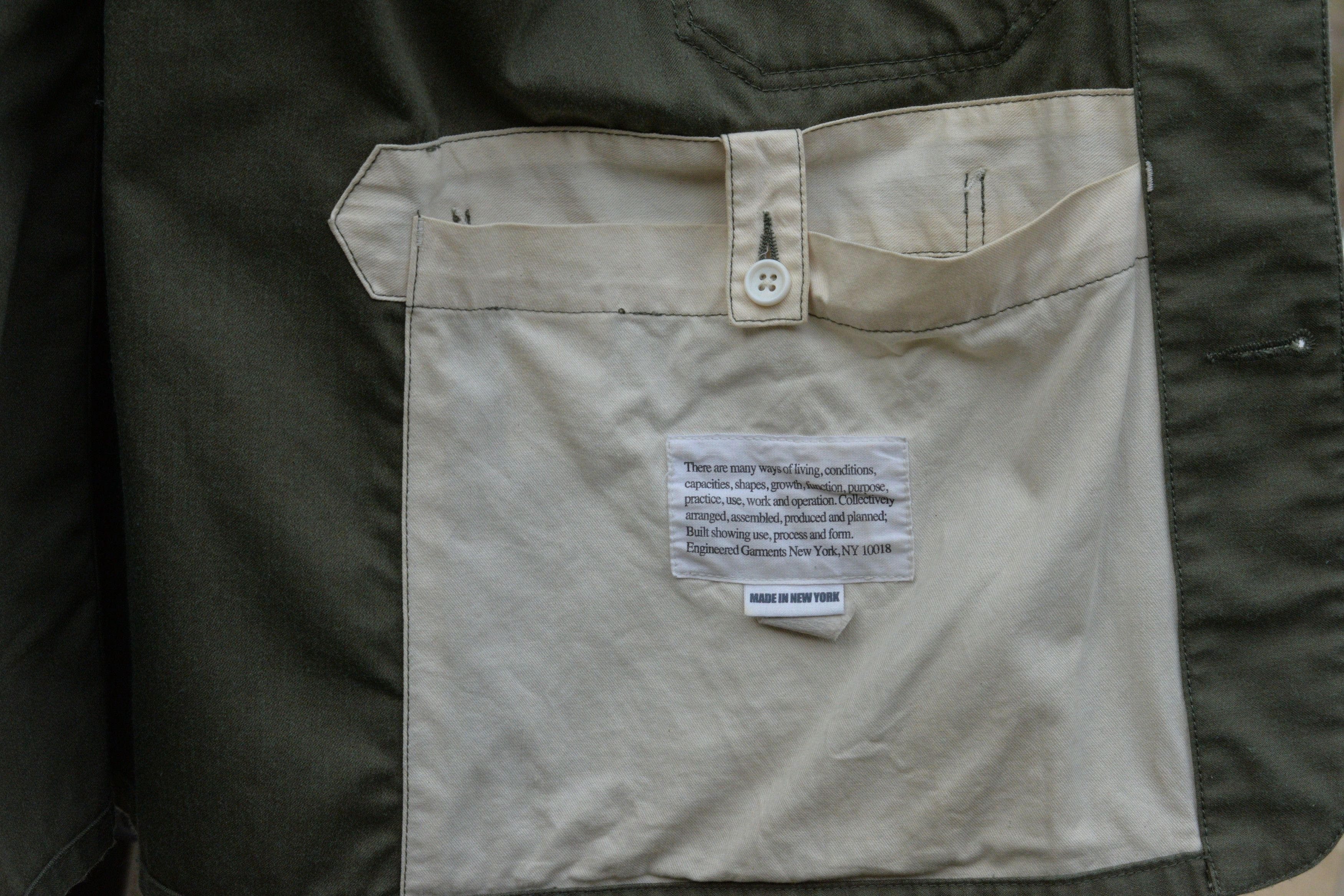 Engineered Garments Olive Nyco Reversed Sateen Coverall Jacket Size US M / EU 48-50 / 2 - 9 Thumbnail