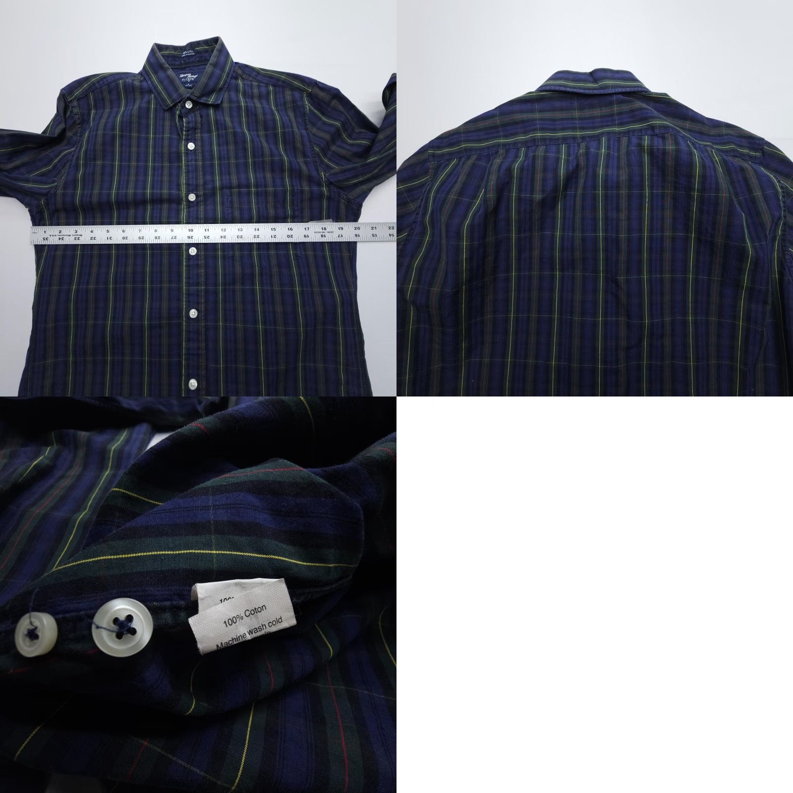 J.Crew J.CREW Button-Up Shirt Mens M Plaid 2 Ply Shirtings Classic Casual Long Sleeve Collared Slim Fit Multicolor Size US M / EU 48-50 / 2 - 8 Thumbnail
